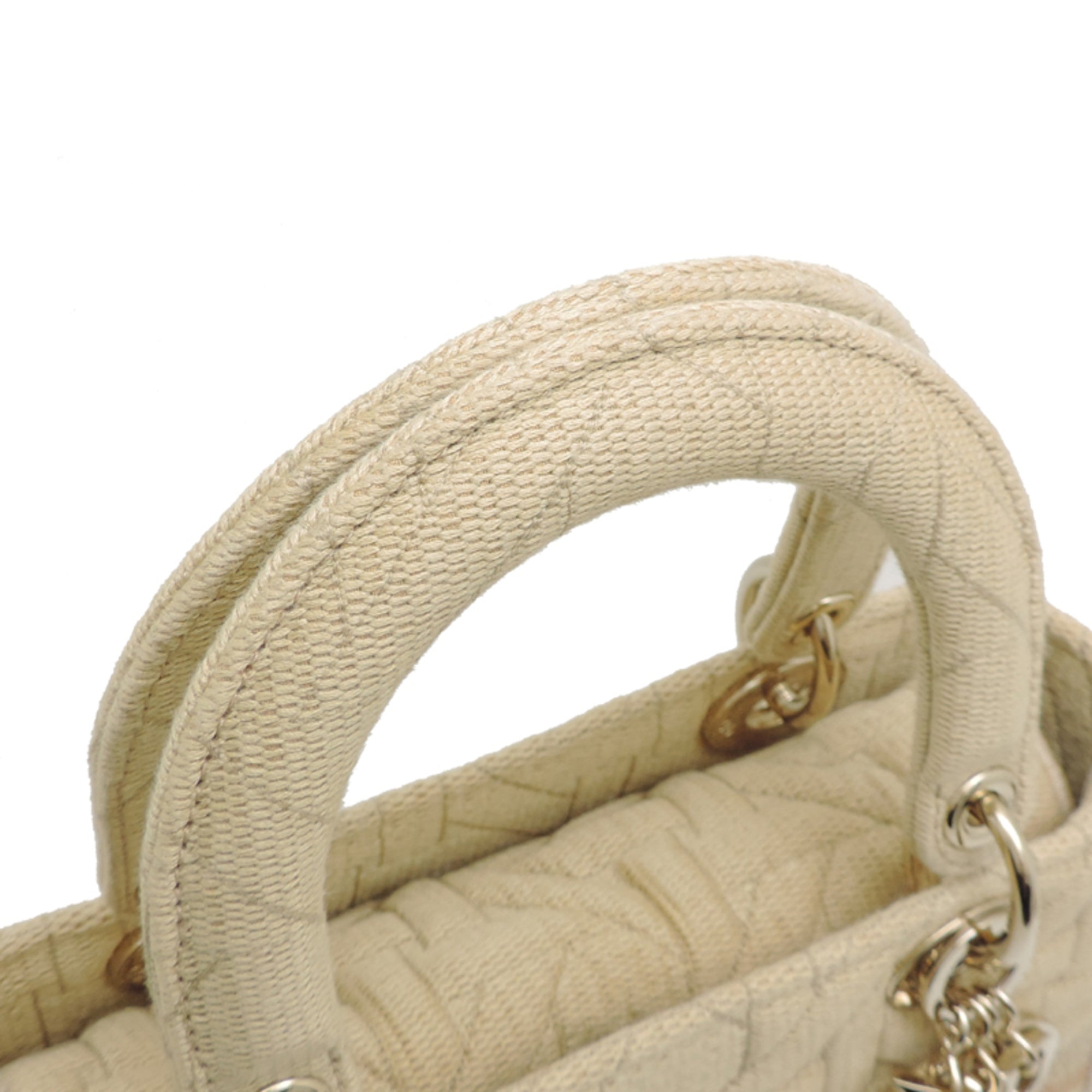 Christian Dior Beige Canvas Handbag (Pre-Owned)