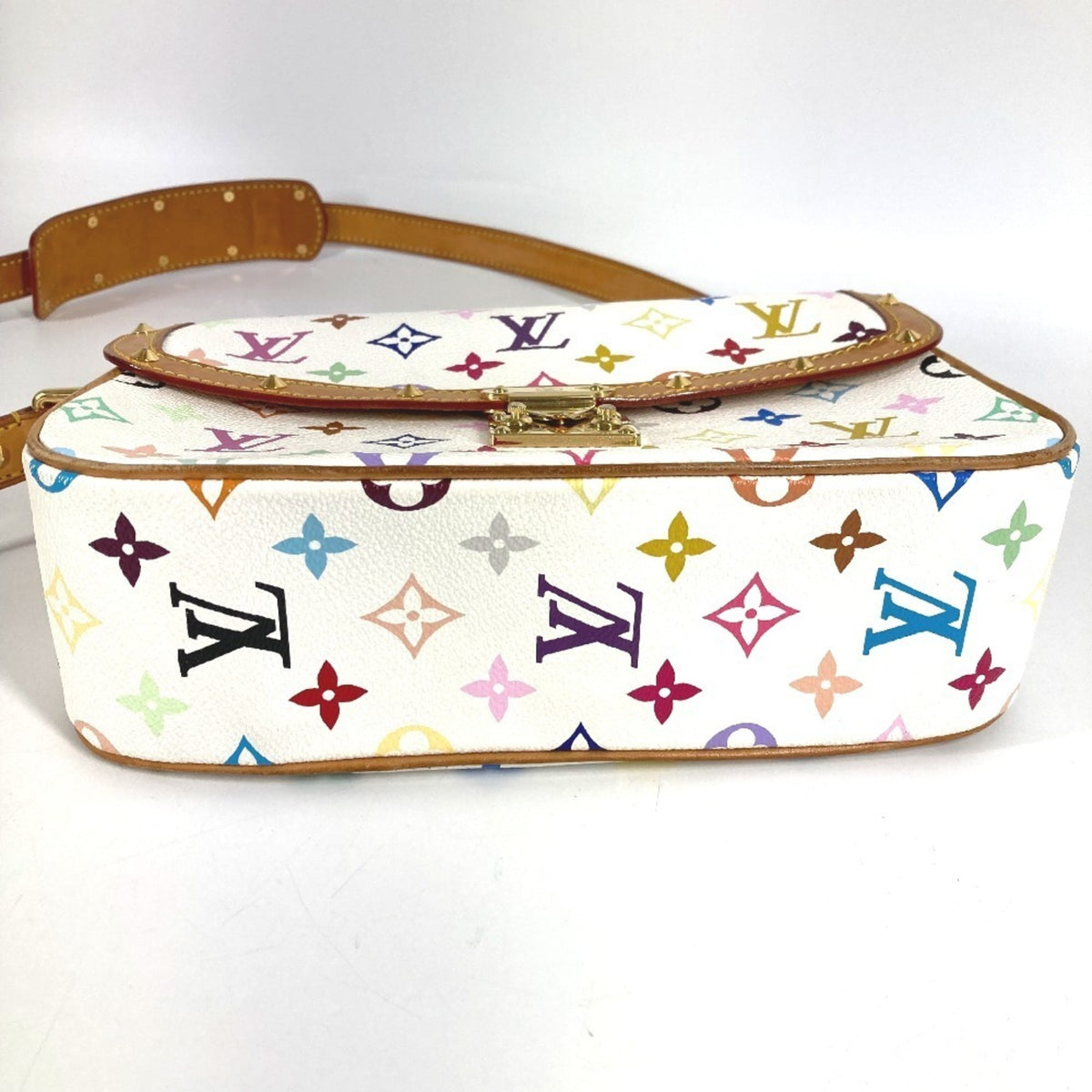 Louis Vuitton Blanc White Monogram Multicolore Pochette Shoulder Bag (Pre-Owned)
