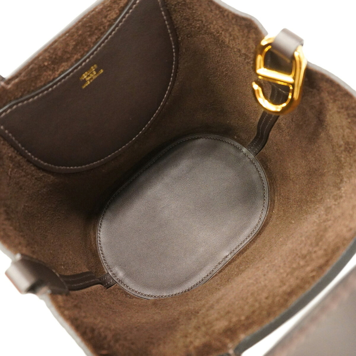 Hermes Brown Taurillon Clemence Leather Handbag (Pre-Owned)