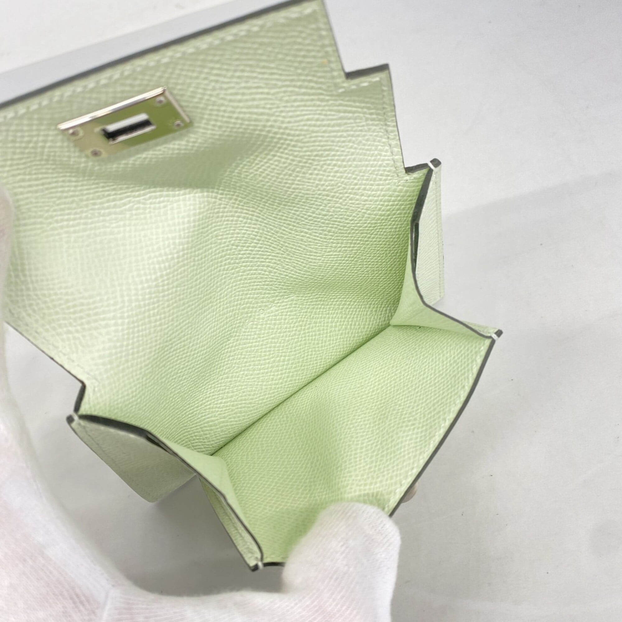 Hermes Green Epsom Leather Coin Purse/Coin Case (Pre-Owned)
