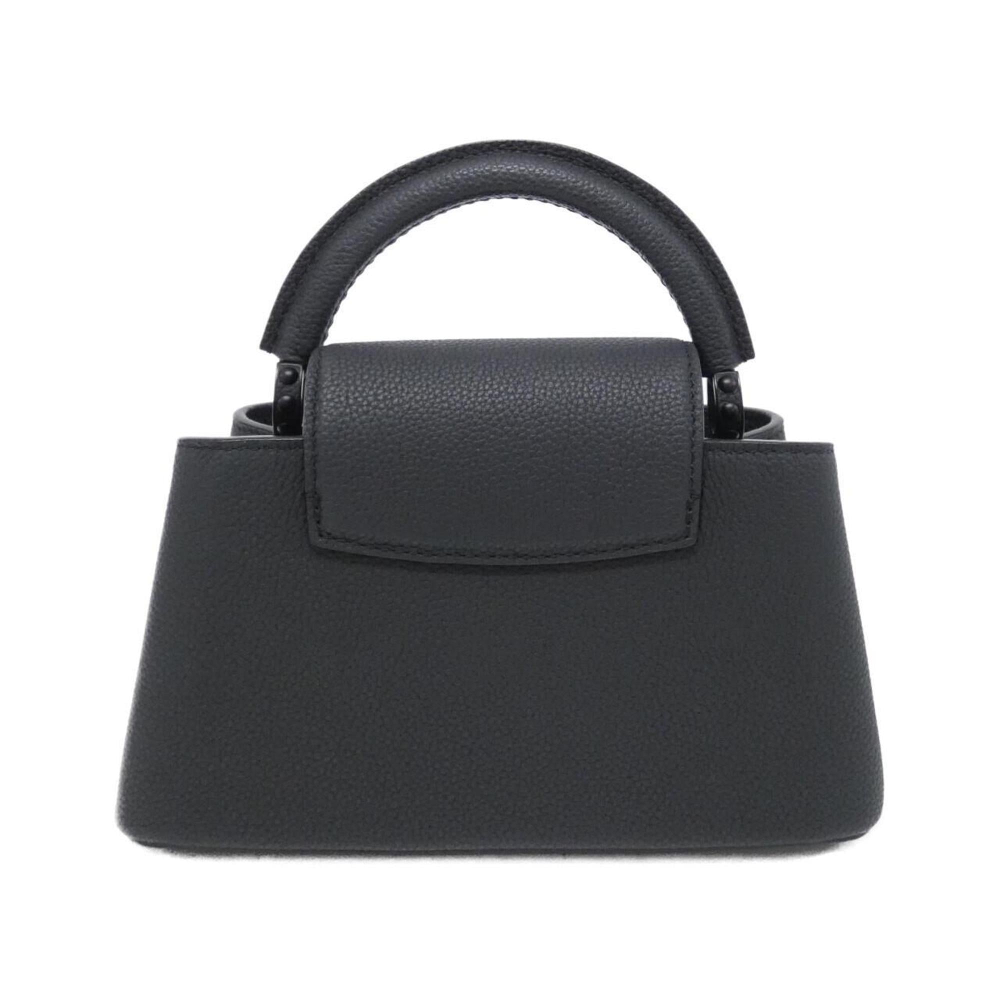 Louis Vuitton Black Leather Handbag (Pre-Owned)