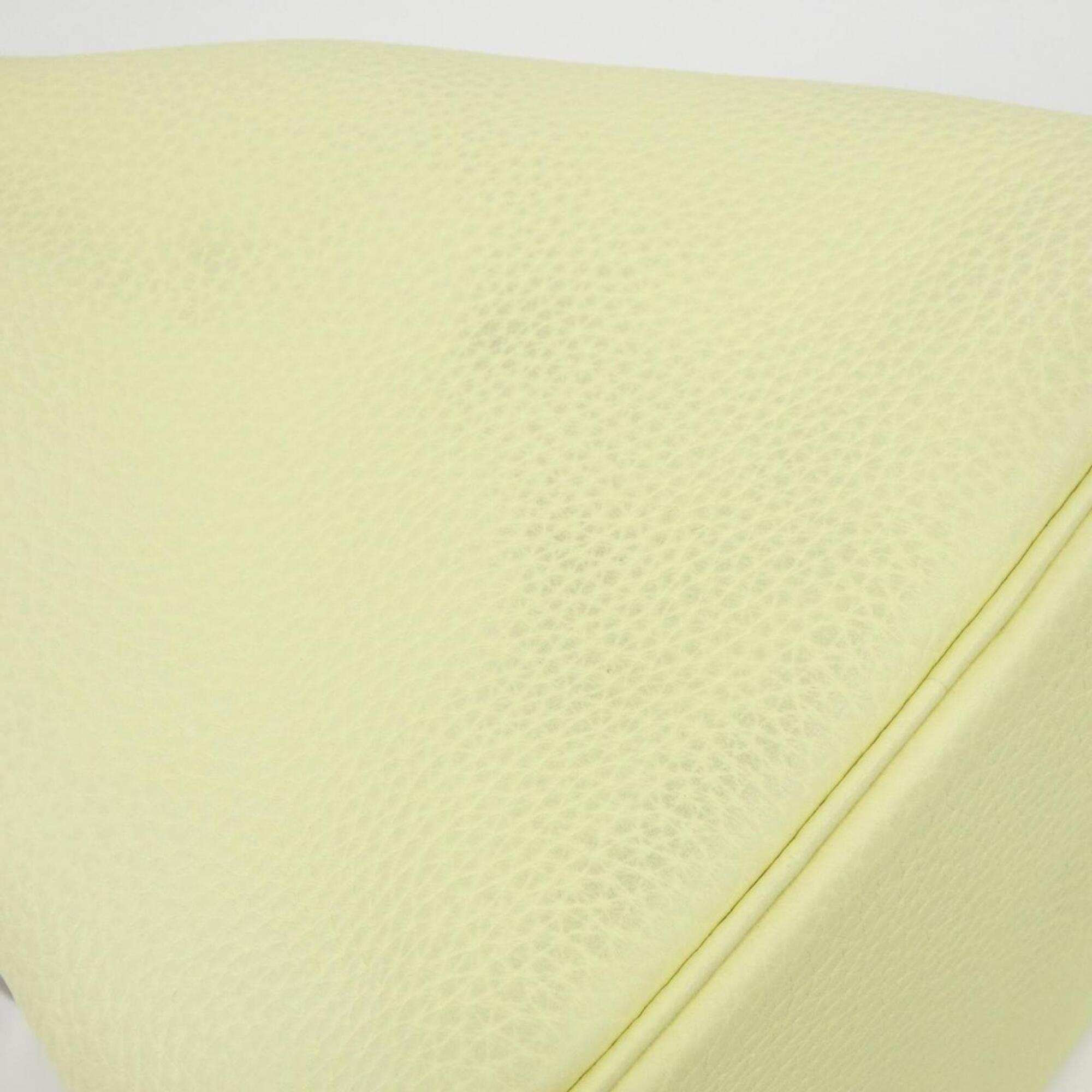Hermes Jaune Yellow Taurillon Clemence Leather Handbag (Pre-Owned)