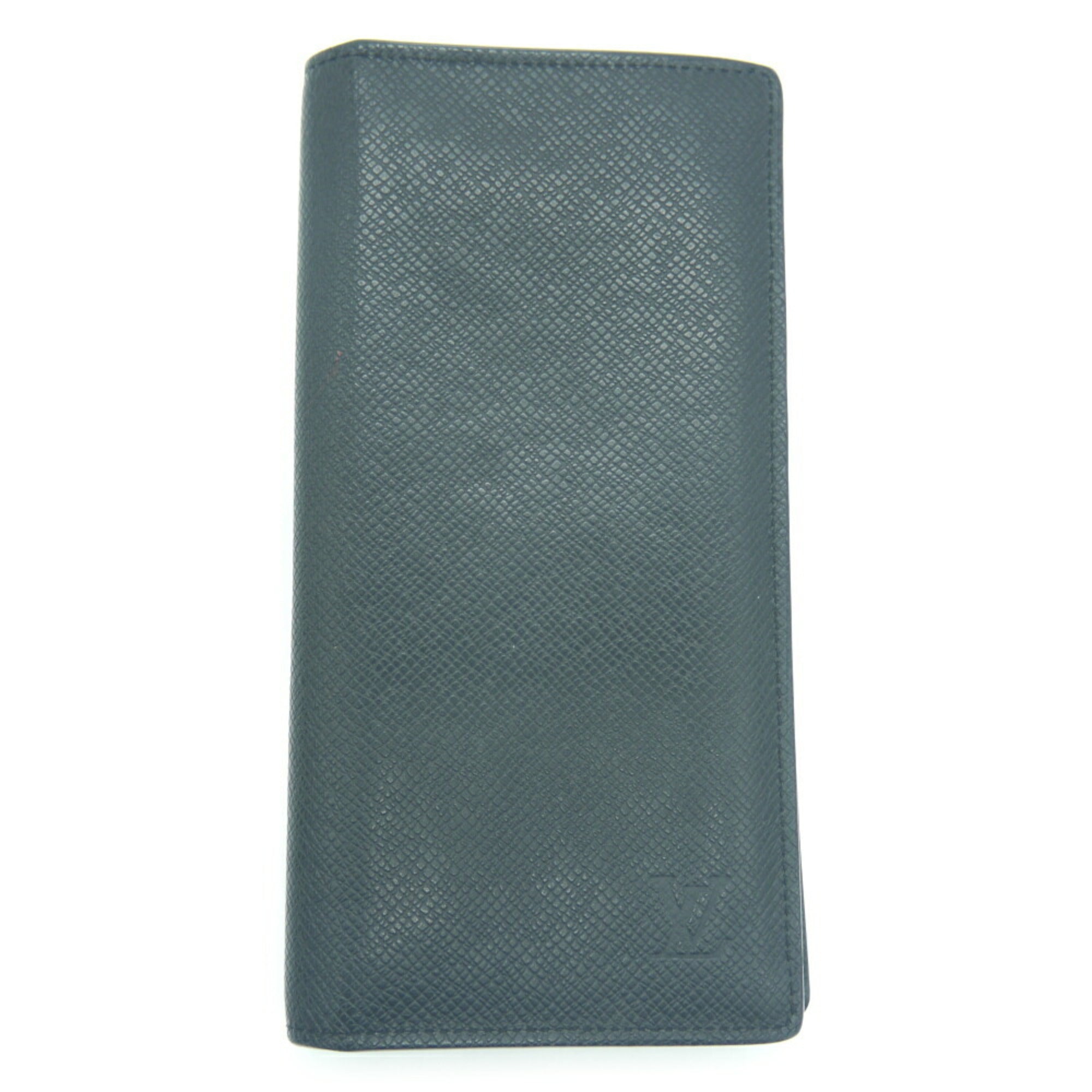 Louis Vuitton Noir Taiga Leather Long Wallet (Bi-Fold) (Pre-Owned)