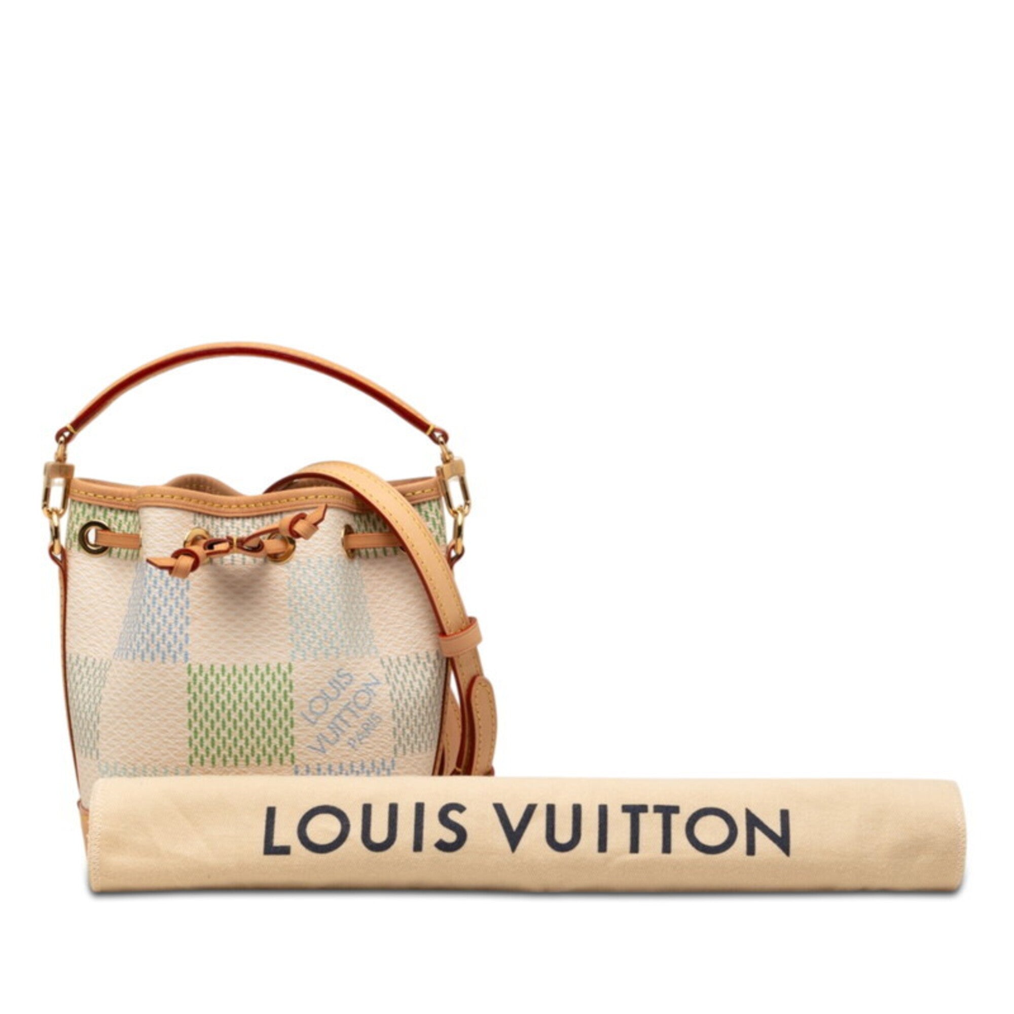 Louis Vuitton Damier Green Pvc Leather Handbag Shoulder Bag (Pre-Owned)