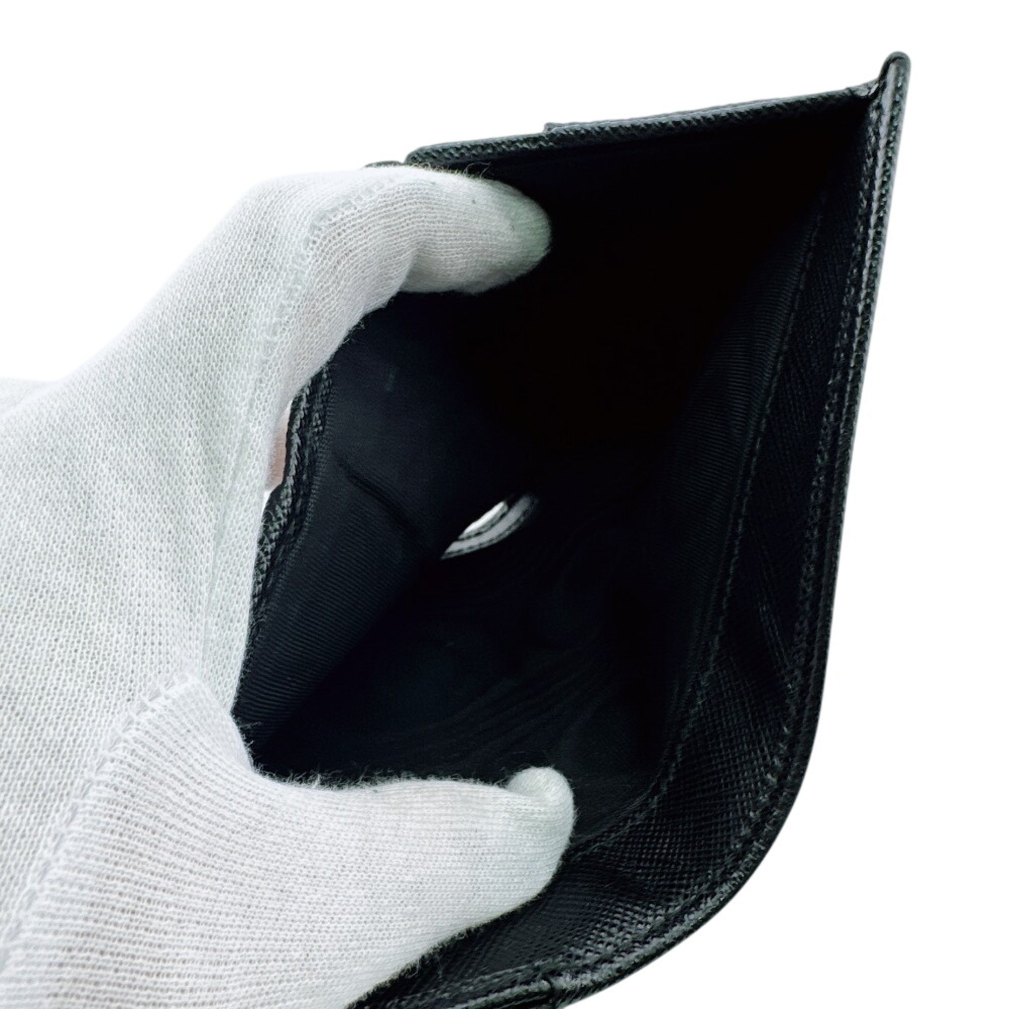Prada Black Pvc Wallet (Bi-Fold) (Pre-Owned)