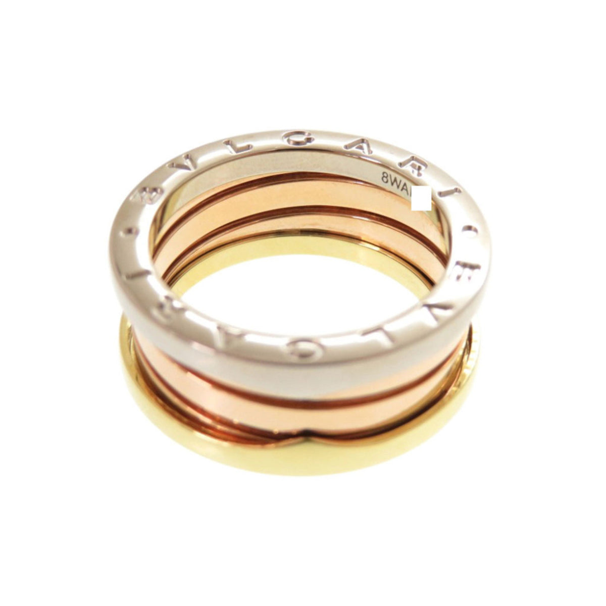 Bvlgari Yellow Gold (18K) Pink Gold (18K) White Gold (18K) Band Ring (Pre-Owned)