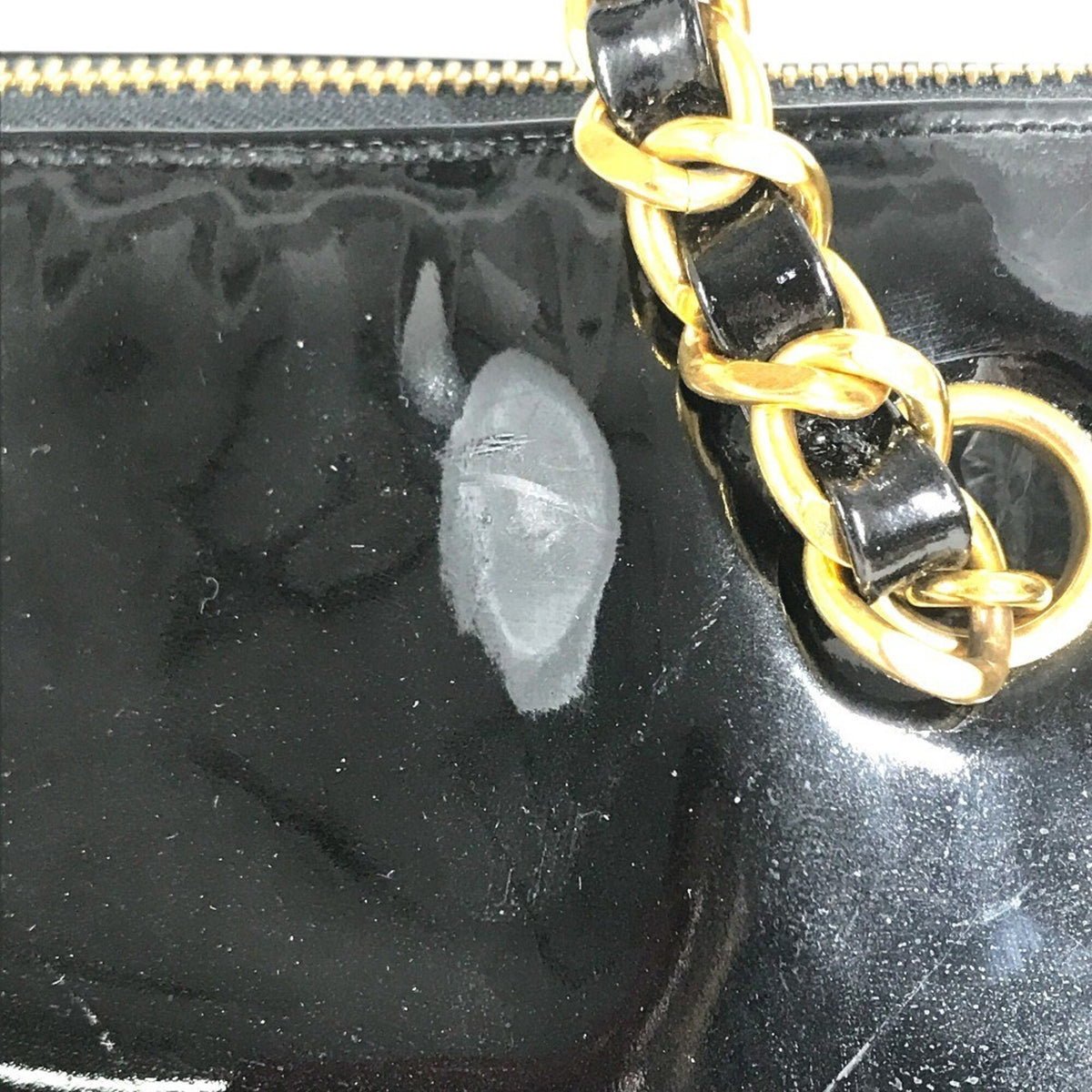 Chanel Black Leather Shoulder Bag Tote Bag (Pre-Owned)