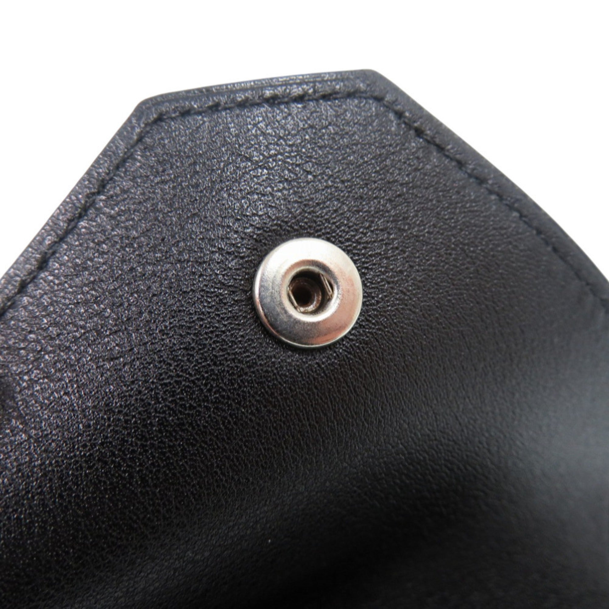 Hermes Black Gulliver Leather Coin Purse/Coin Case (Pre-Owned)