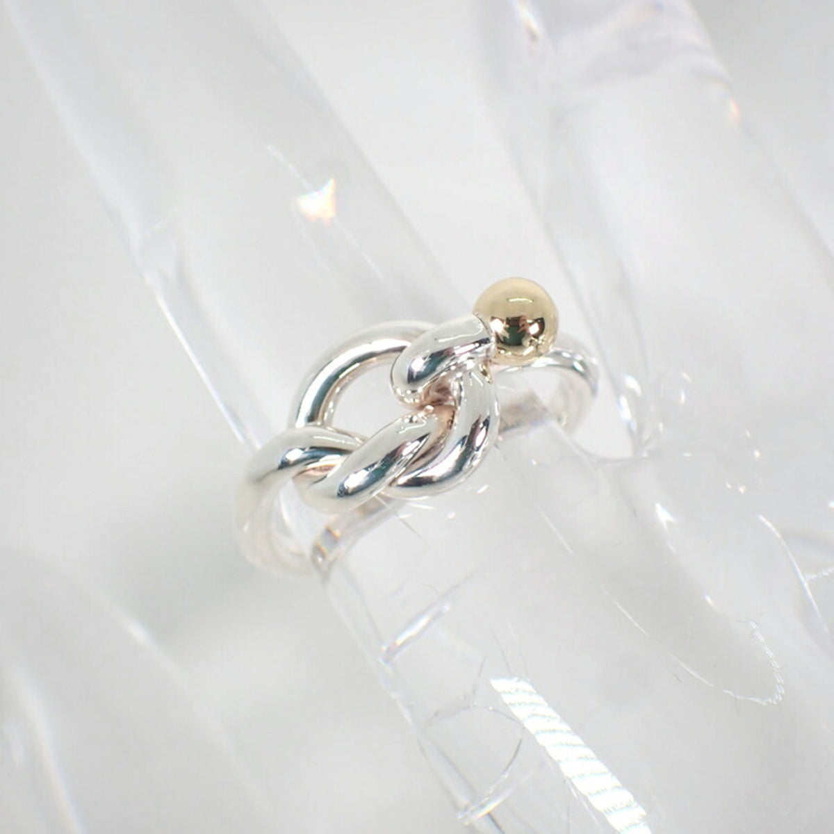 Tiffany Yellow Gold (18K) Sterling Silver 925 Band Ring (Pre-Owned)