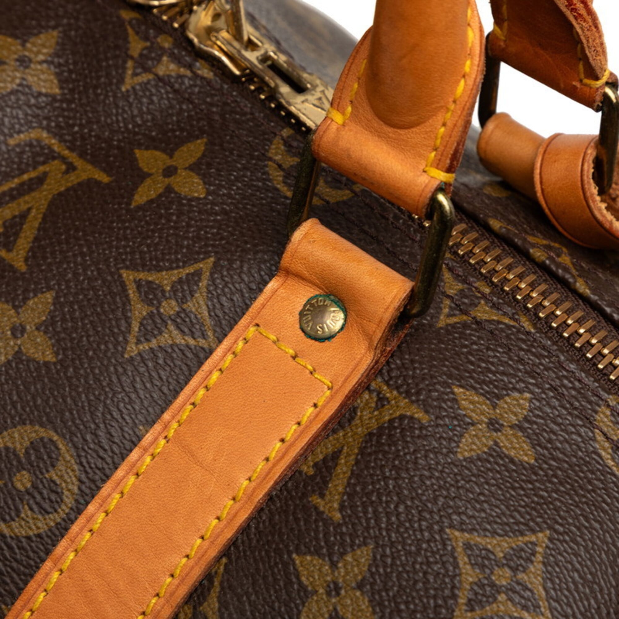 Louis Vuitton Brown Pvc Leather Boston Bag (Pre-Owned)