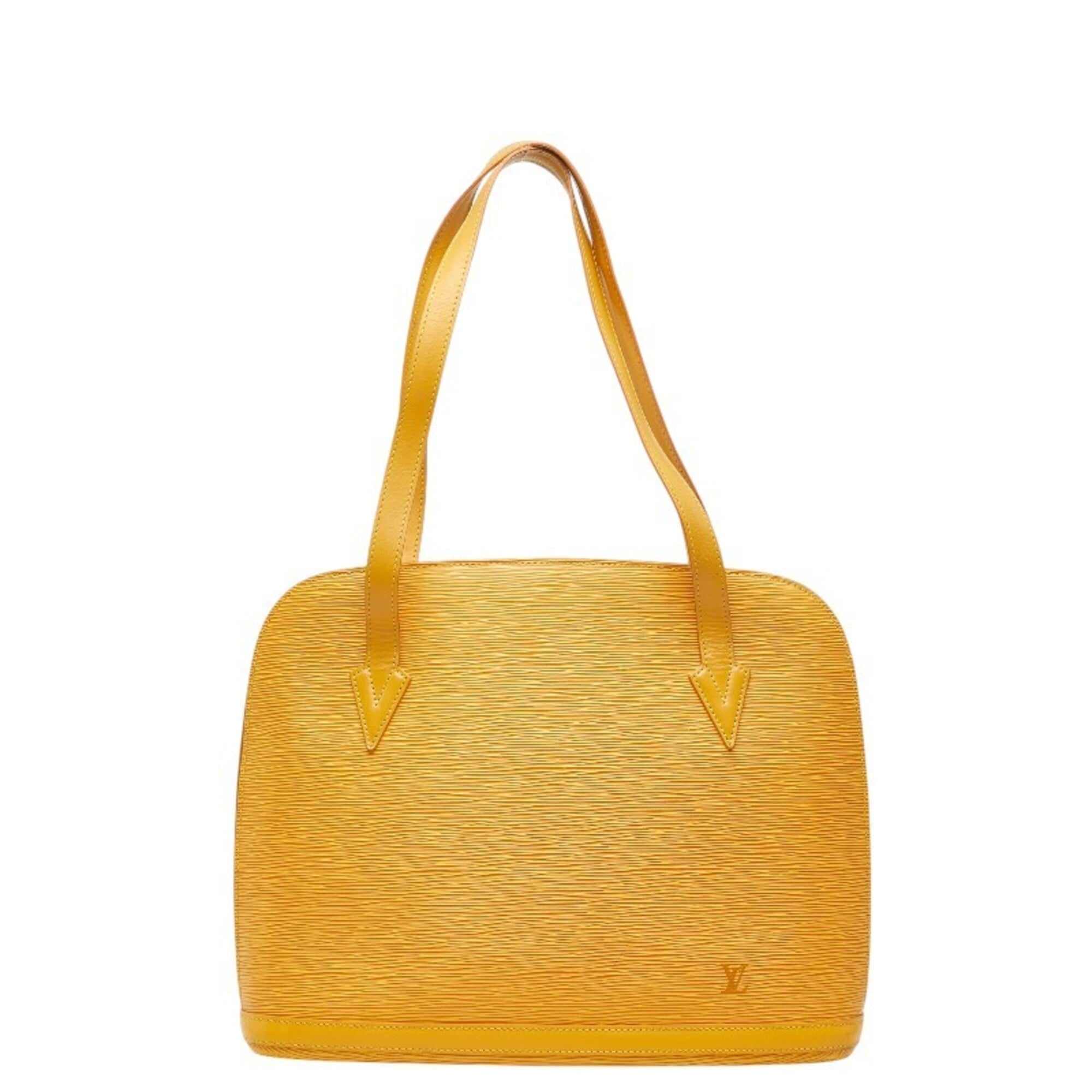 Louis Vuitton Yellow Leather Shoulder Bag Tote Bag (Pre-Owned)