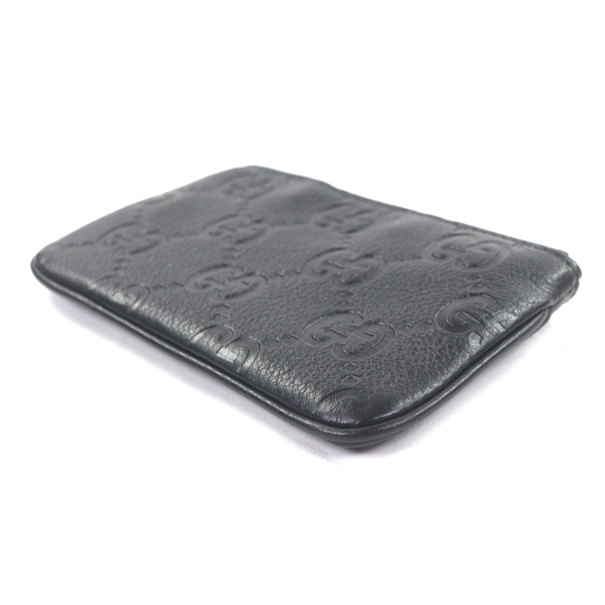 Gucci Black Leather Coin Purse/Coin Case (Pre-Owned)