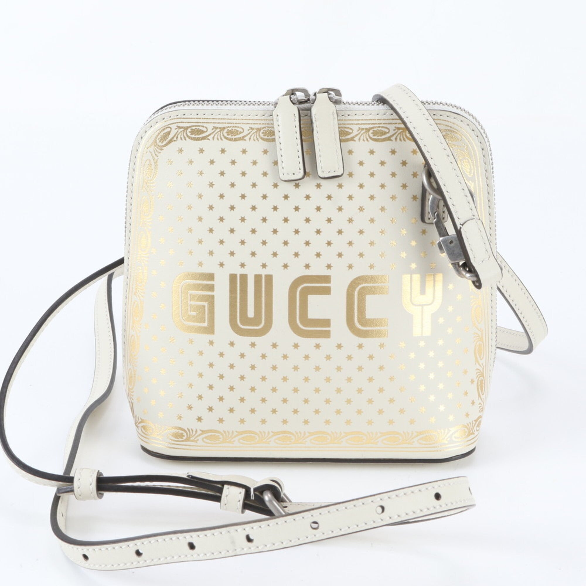 Gucci Ivory Leather Shoulder Bag (Pre-Owned)