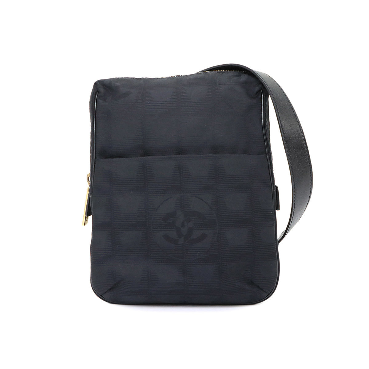 Chanel New Travel Line Black New Travel Line Handbag Shoulder Bag (Pre-Owned)