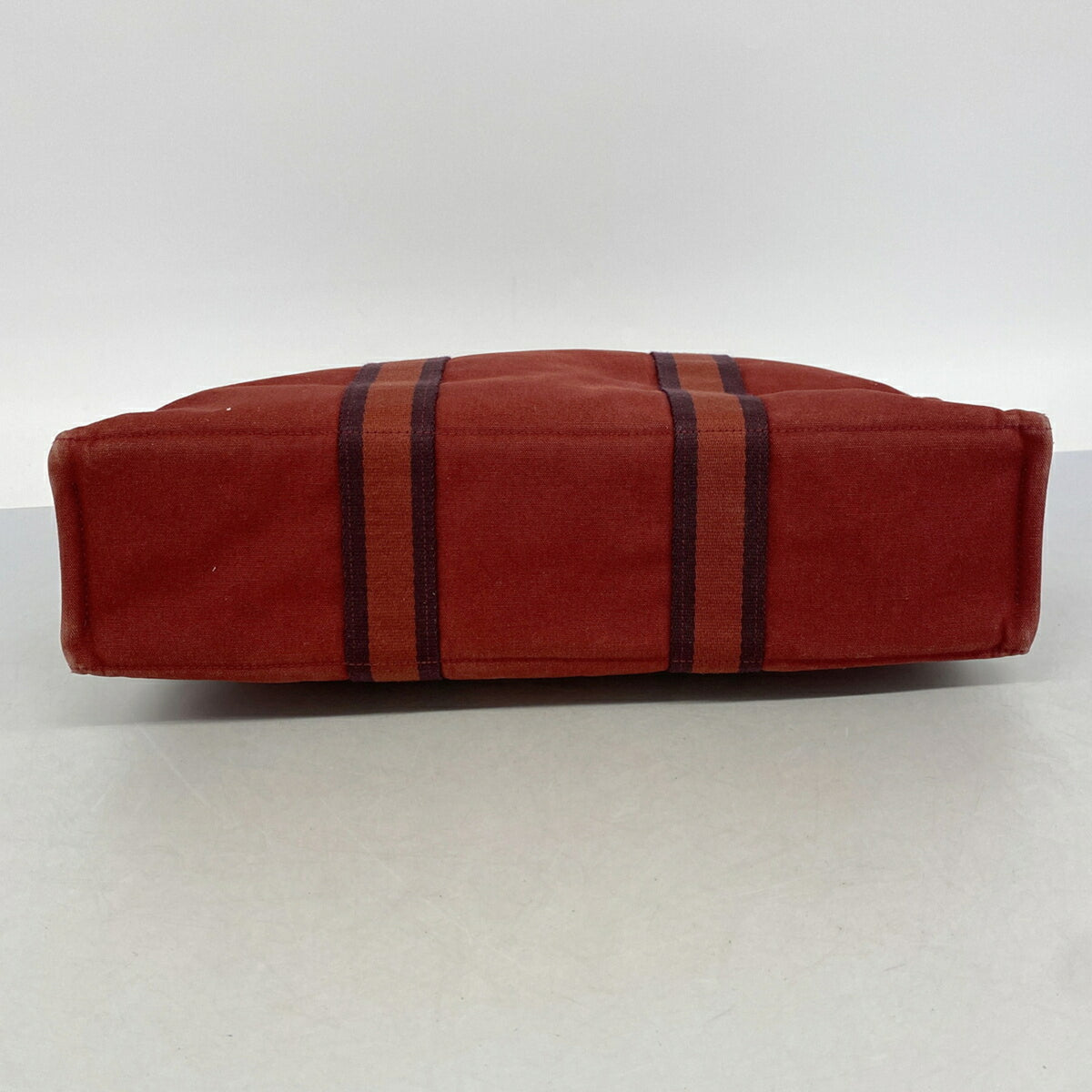 Hermes Red Color Canvas Tote Bag (Pre-Owned)