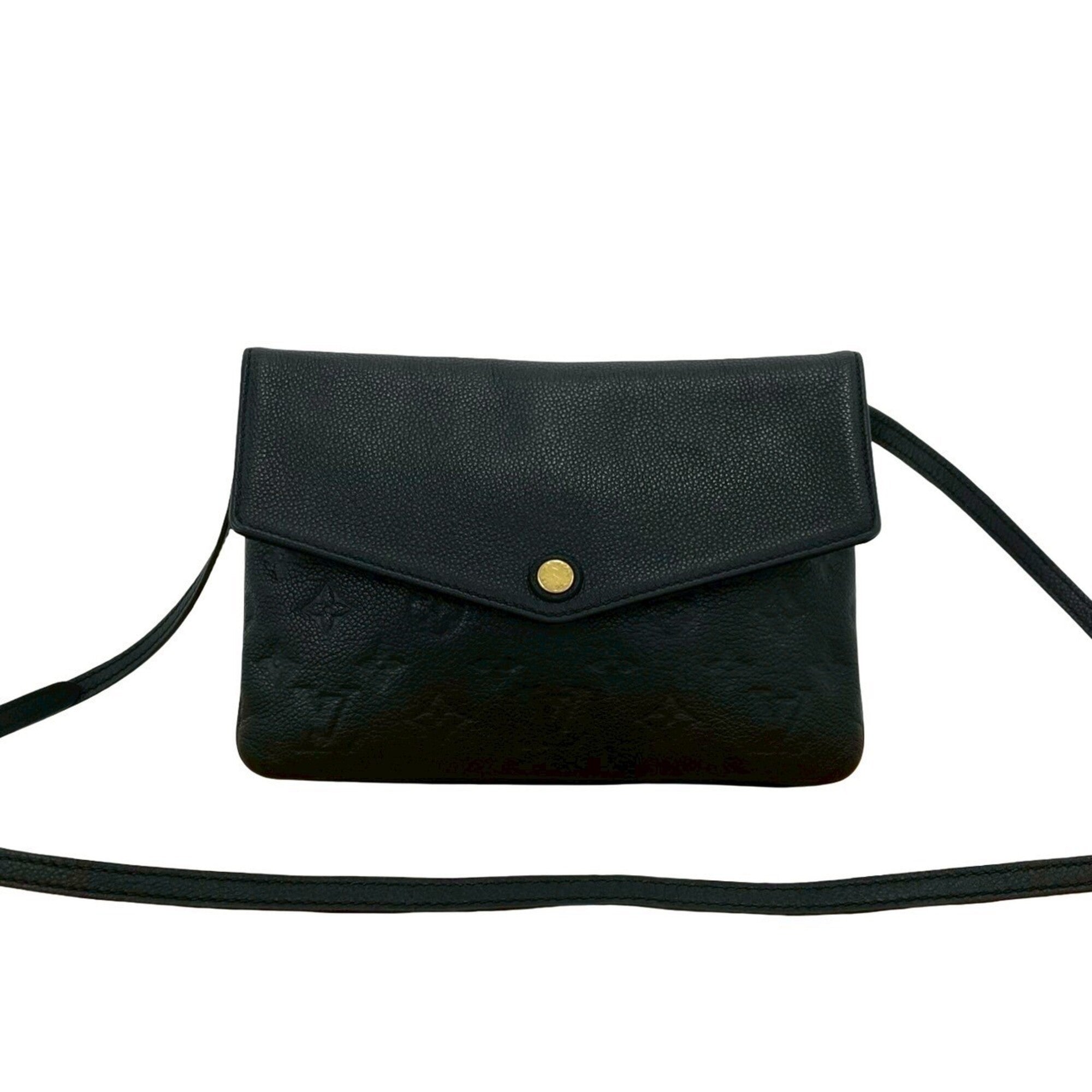 Louis Vuitton Black Leather Shoulder Bag (Pre-Owned)