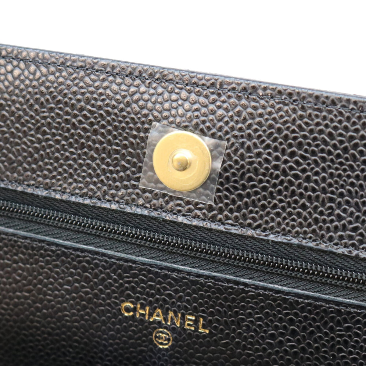 Chanel Black Grained Calfskin Shoulder Bag (Pre-Owned)