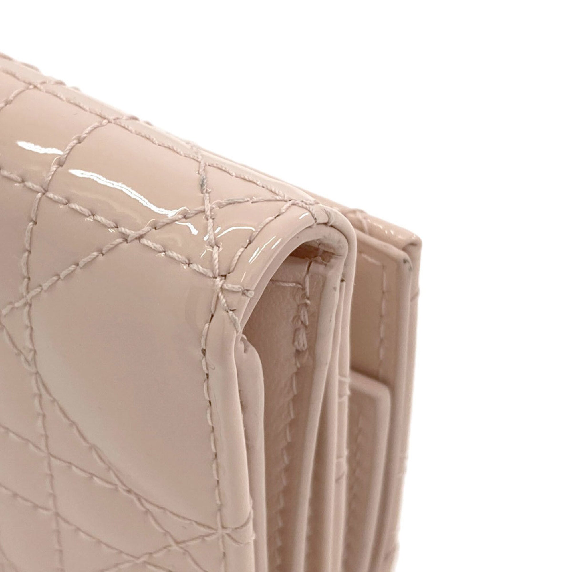 Christian Dior Pink Patent Leather Wallet (Bi-Fold) (Pre-Owned)