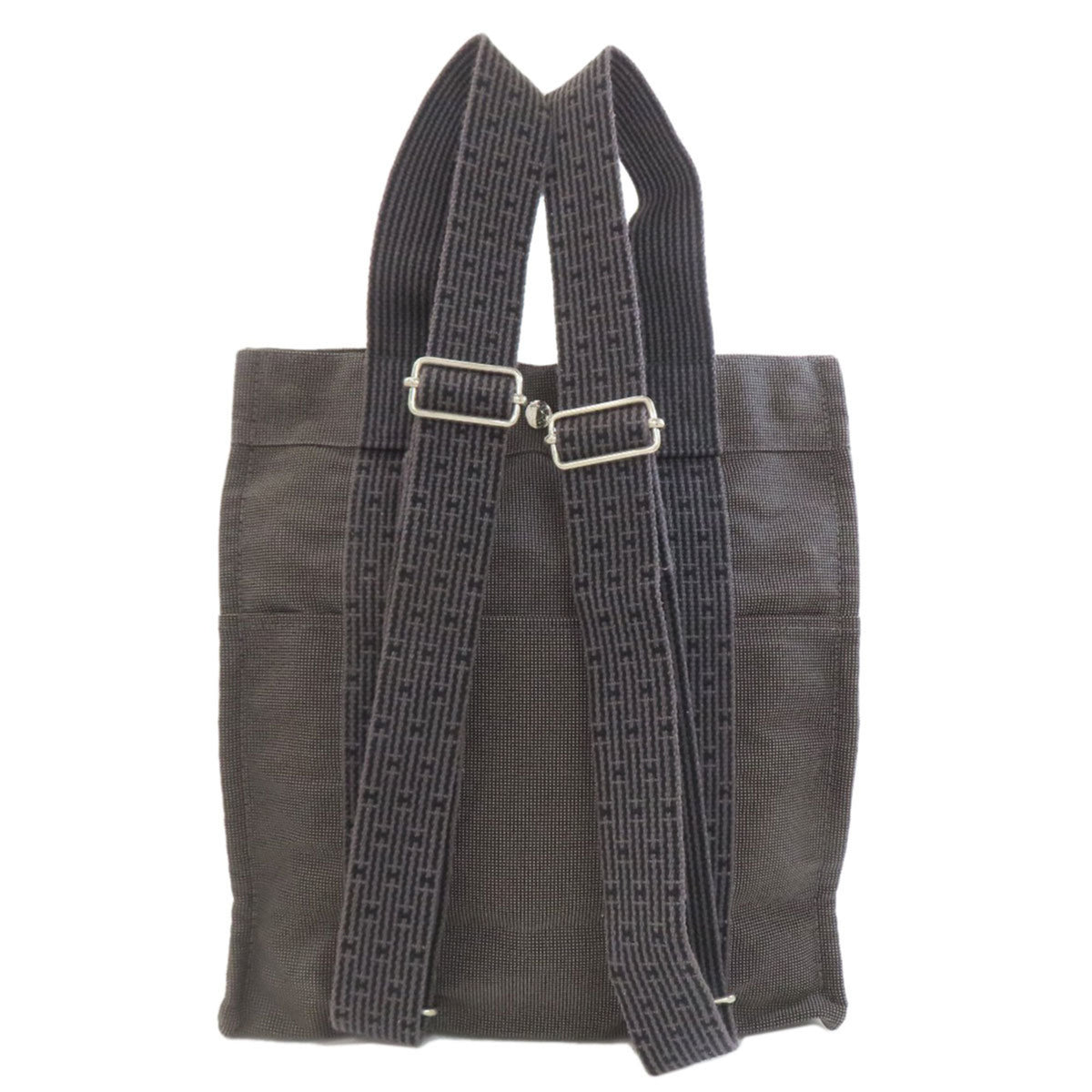 Hermes Gray Canvas Backpack (Pre-Owned)
