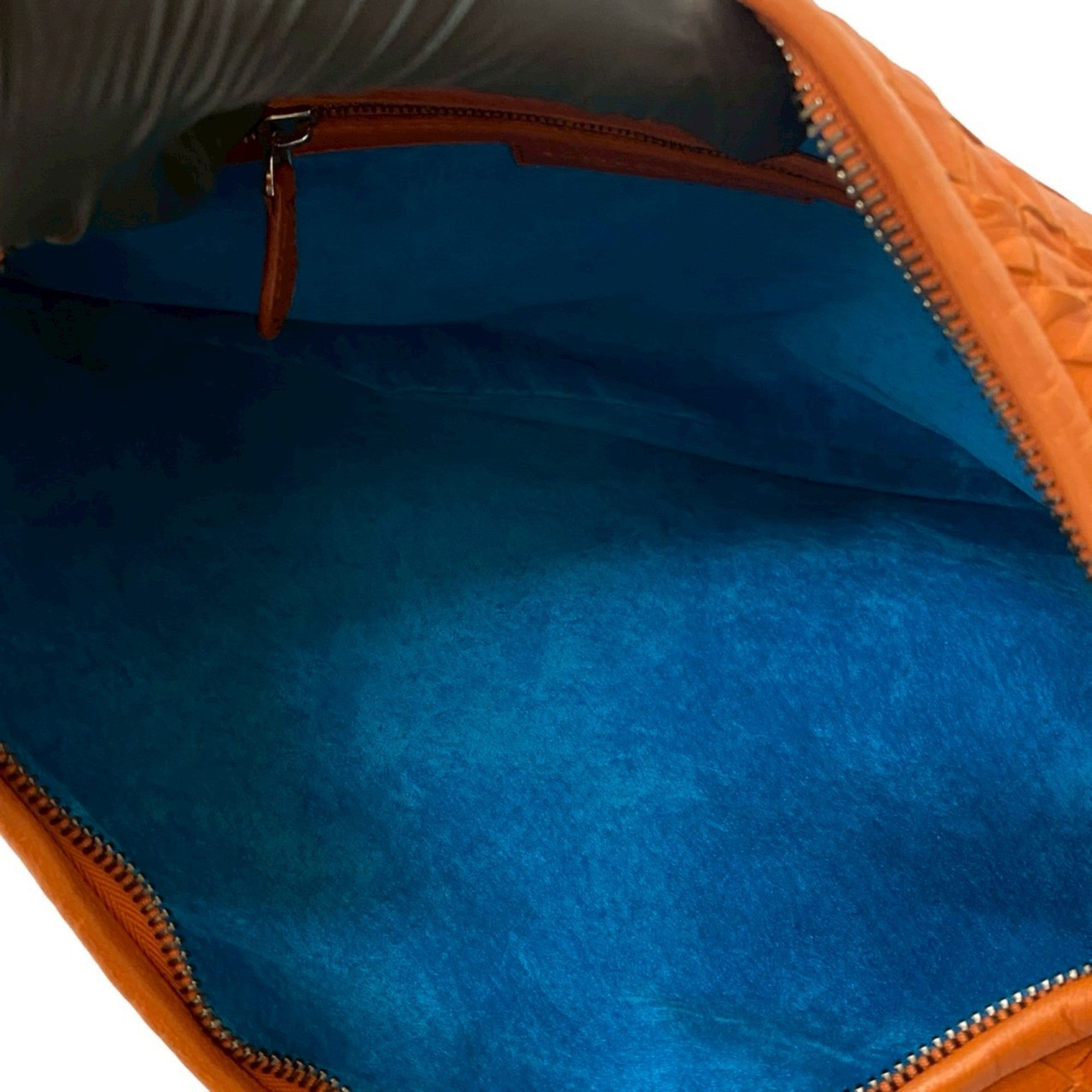 Bottega Veneta Orange Leather Handbag Tote Bag (Pre-Owned)