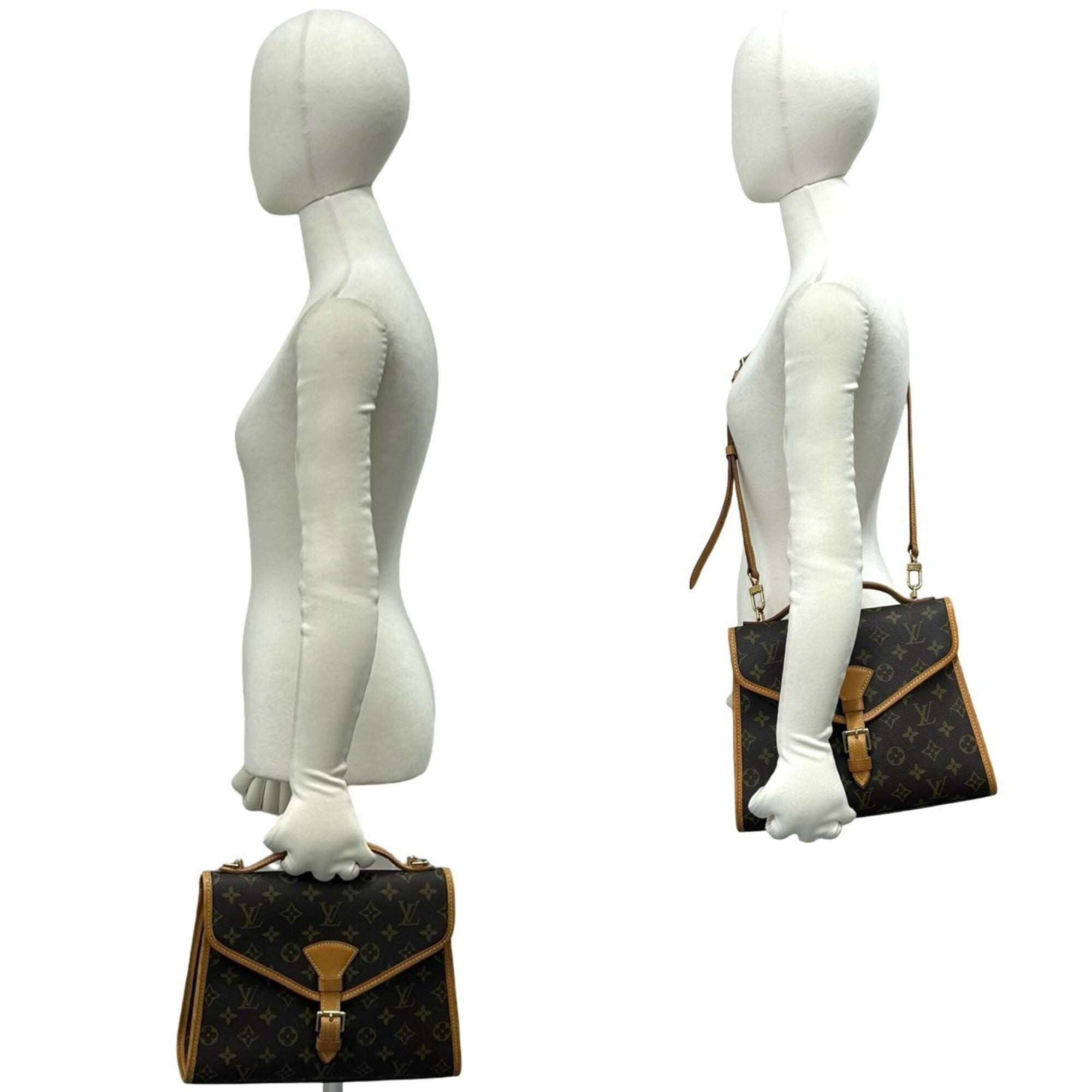 Louis Vuitton Brown Leather Pvc Handbag Shoulder Bag (Pre-Owned)