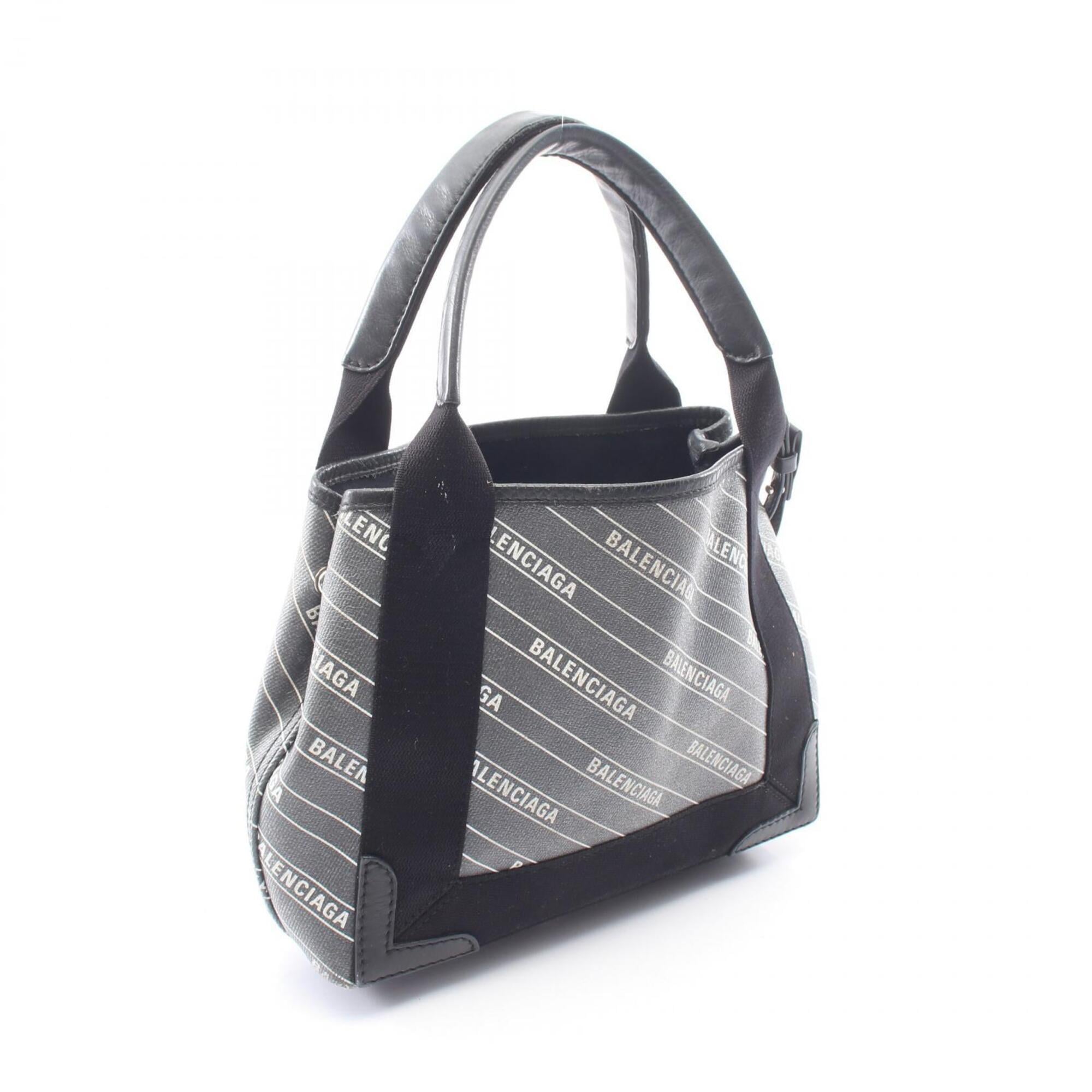Balenciaga Black Coated Canvas Handbag Pouch (Pre-Owned)
