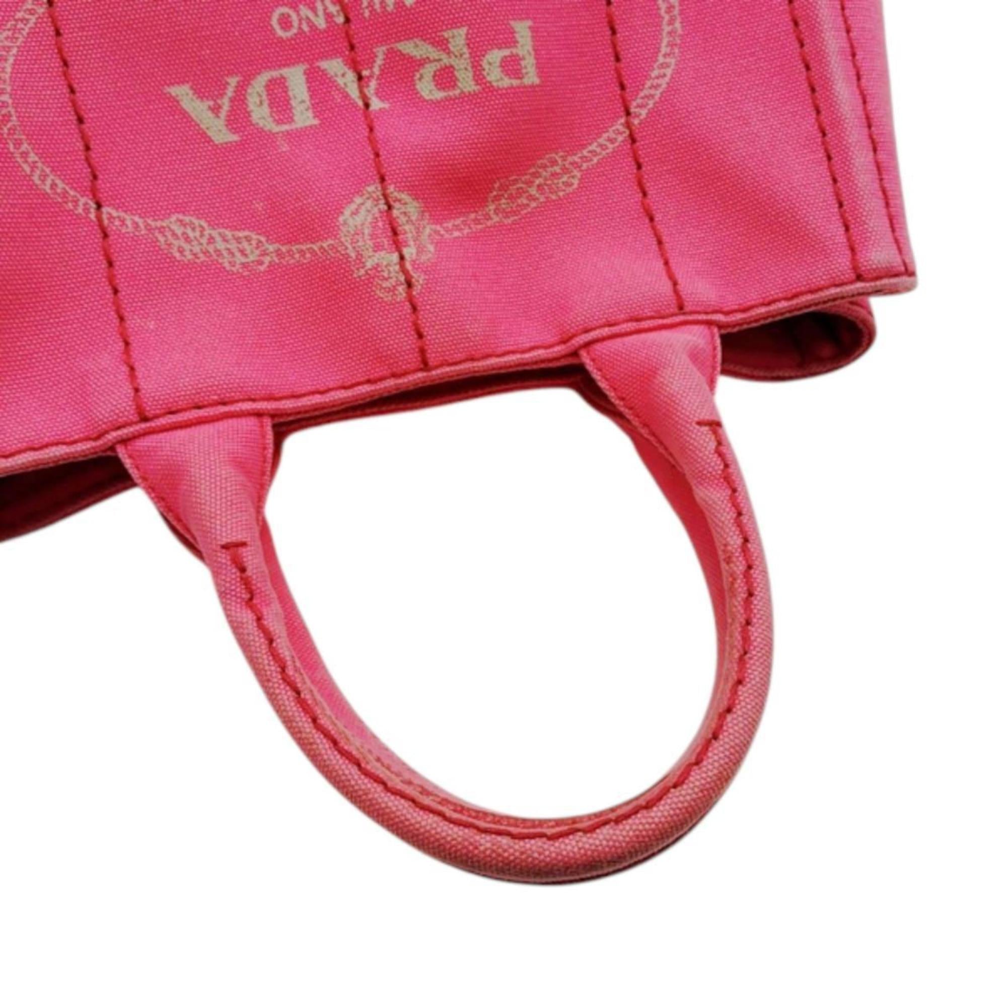 Prada Pink Canvas Tote Bag (Pre-Owned)