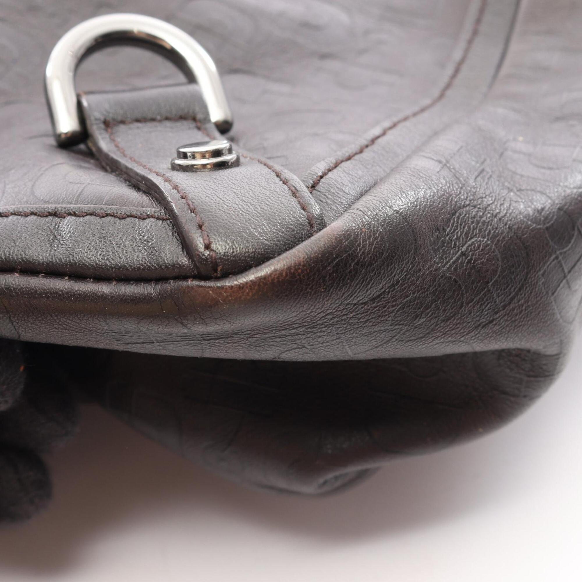 Gucci Abbey Brown Leather Handbag Tote Bag (Pre-Owned)