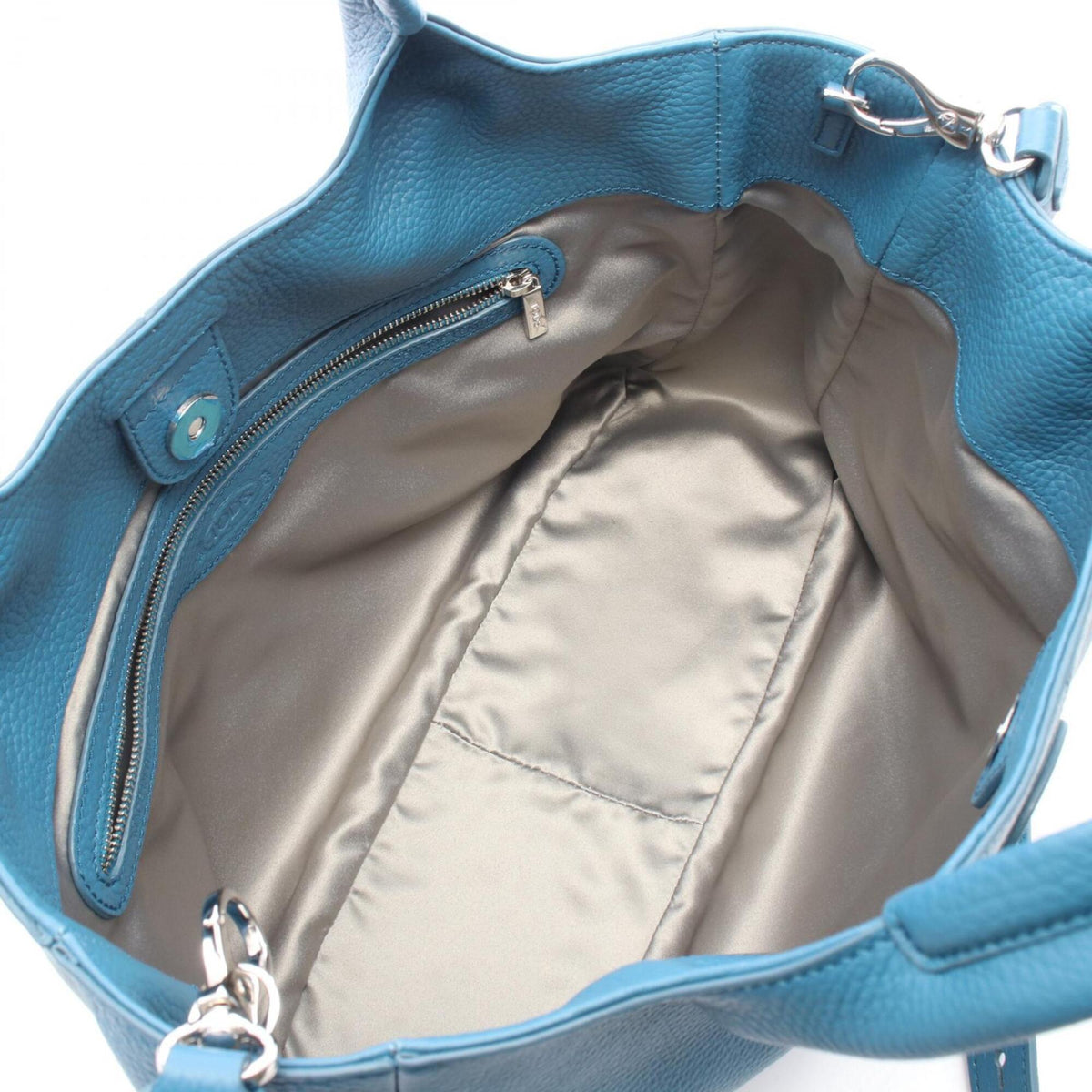 Tod's Blue Leather Handbag Shopping Bag Tote Bag (Pre-Owned)