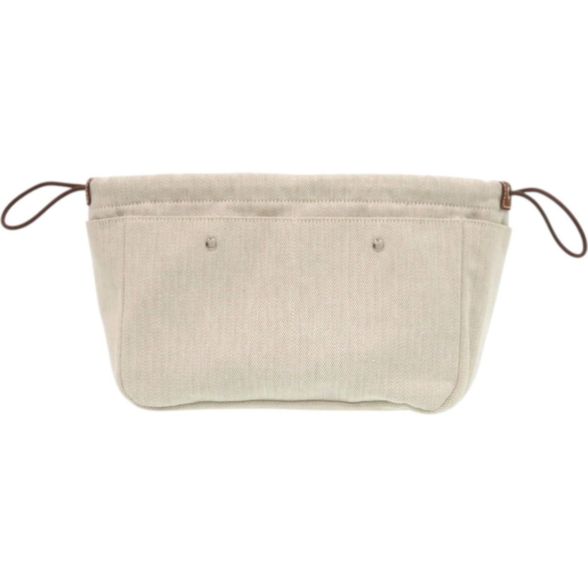Hermes Beige Brown Cotton Pouch (Pre-Owned)