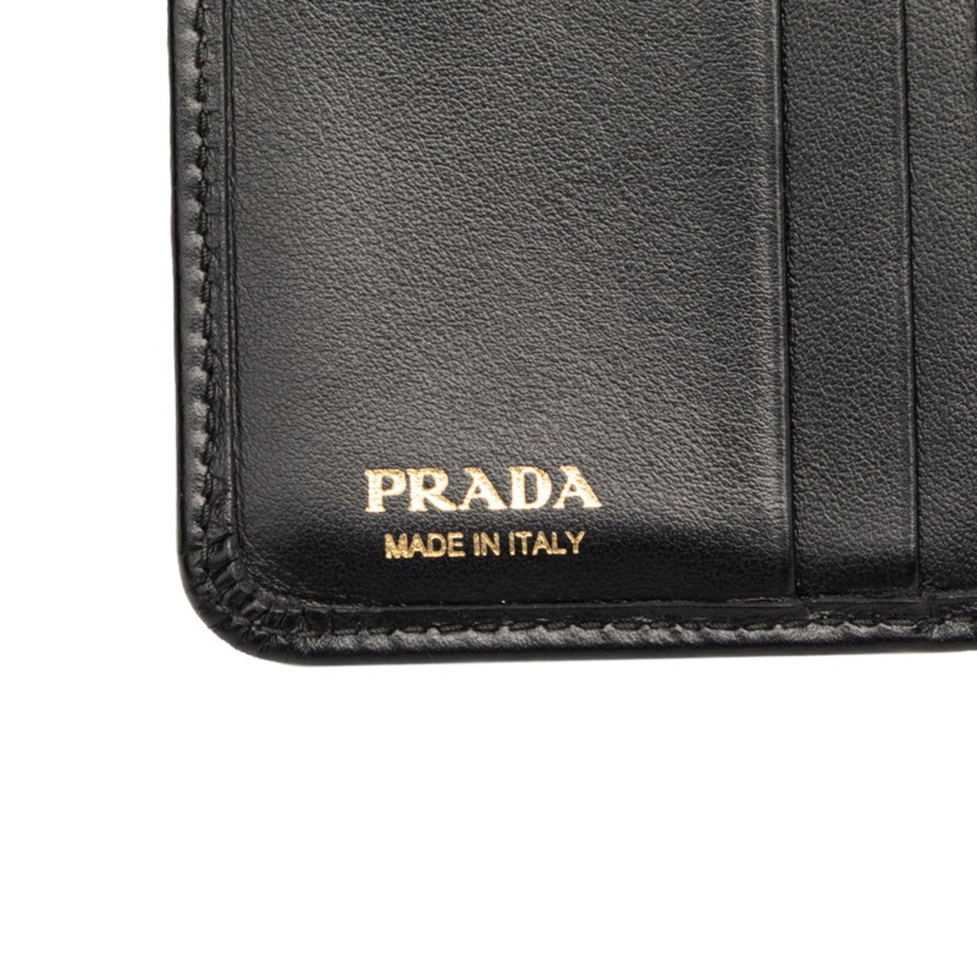 Prada Black Leather Wallet (Bi-Fold) (Pre-Owned)
