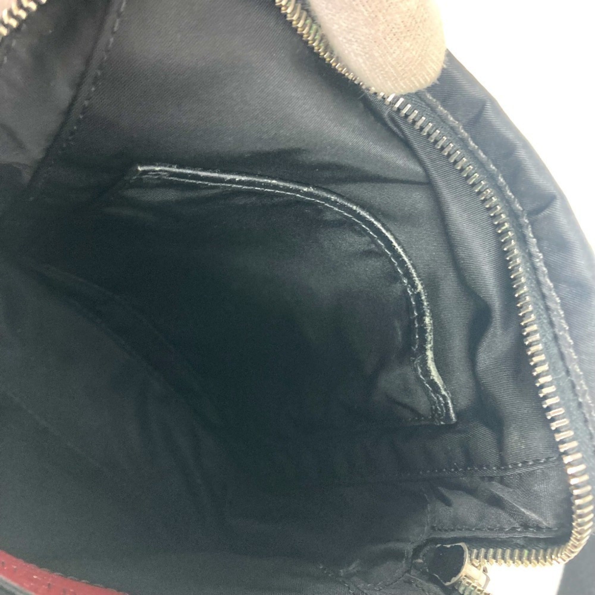 Valentino Black White Nylon Pochette Shoulder Bag (Pre-Owned)