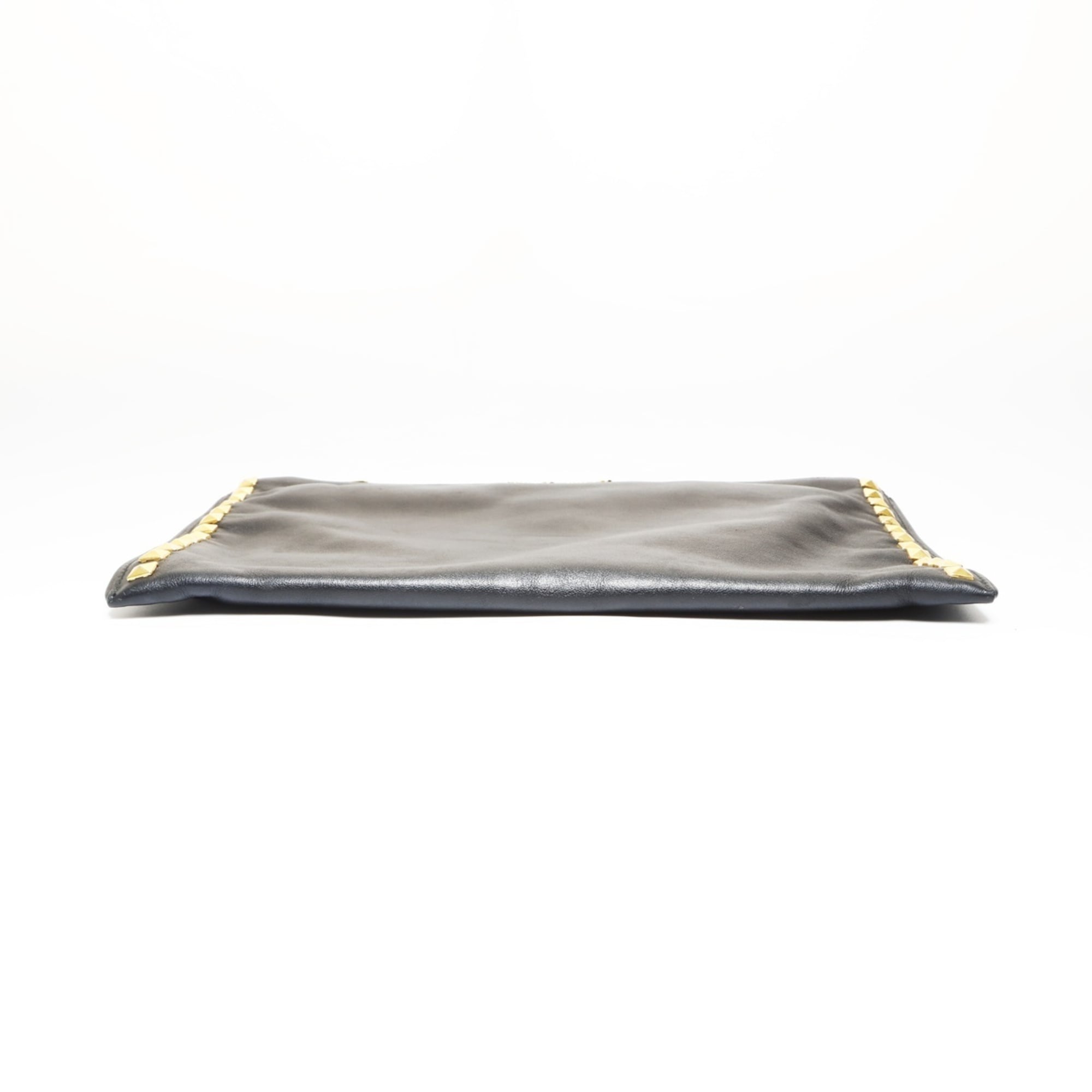 Miu Miu Black Leather Clutch Bag (Pre-Owned)