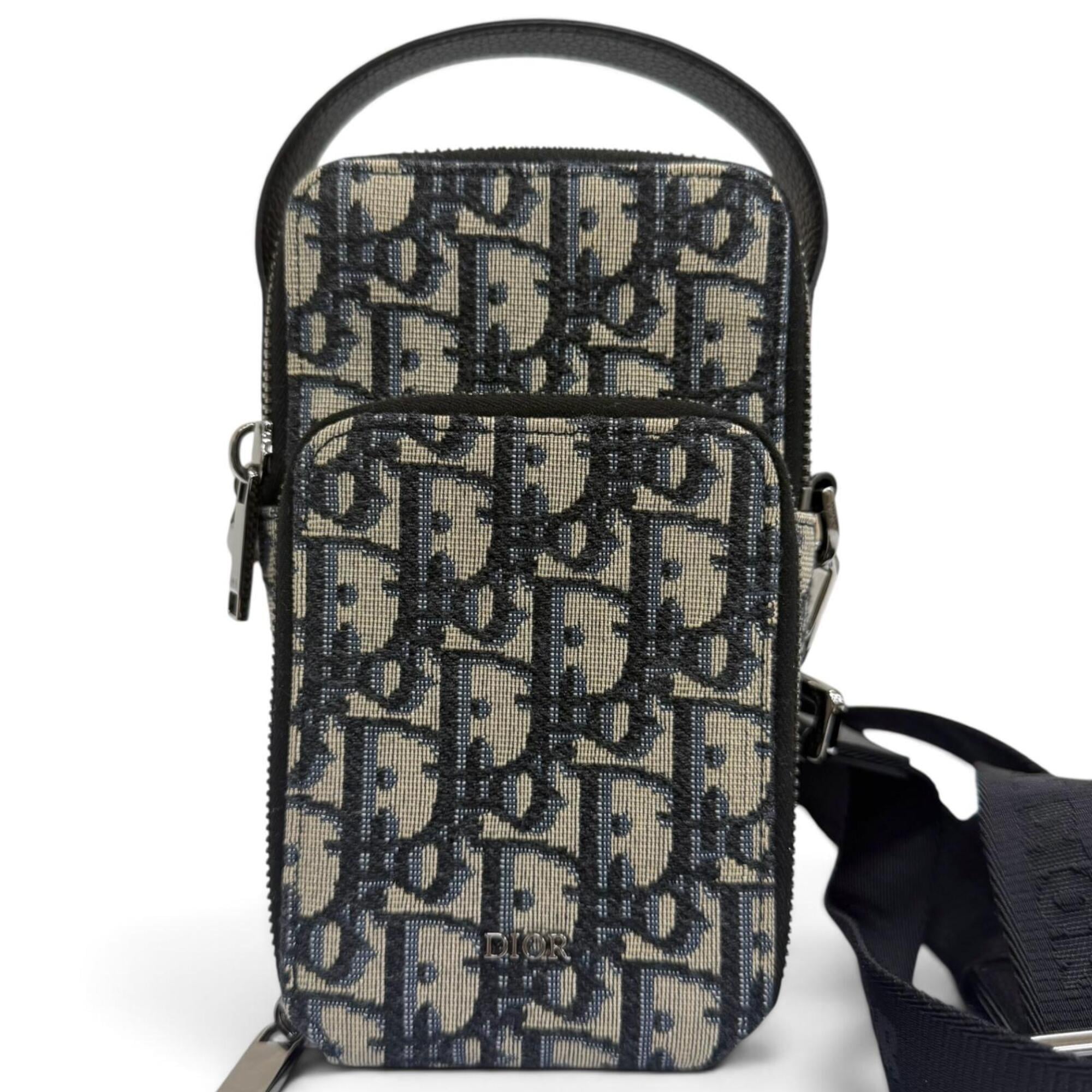 Dior Homme Beige Canvas Leather Pouch Shoulder Bag (Pre-Owned)