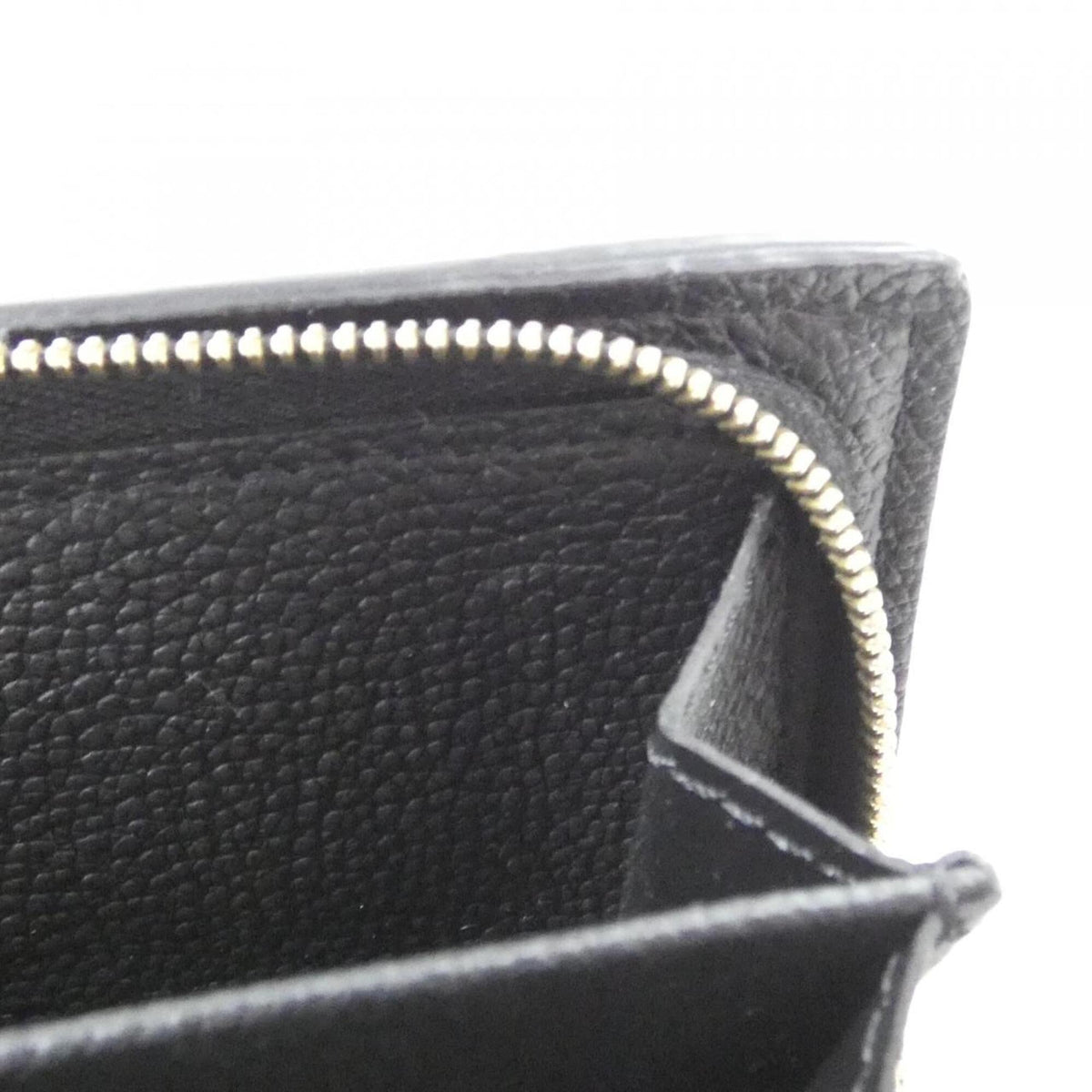 Louis Vuitton Black Leather Wallet (Tri-Fold) (Pre-Owned)