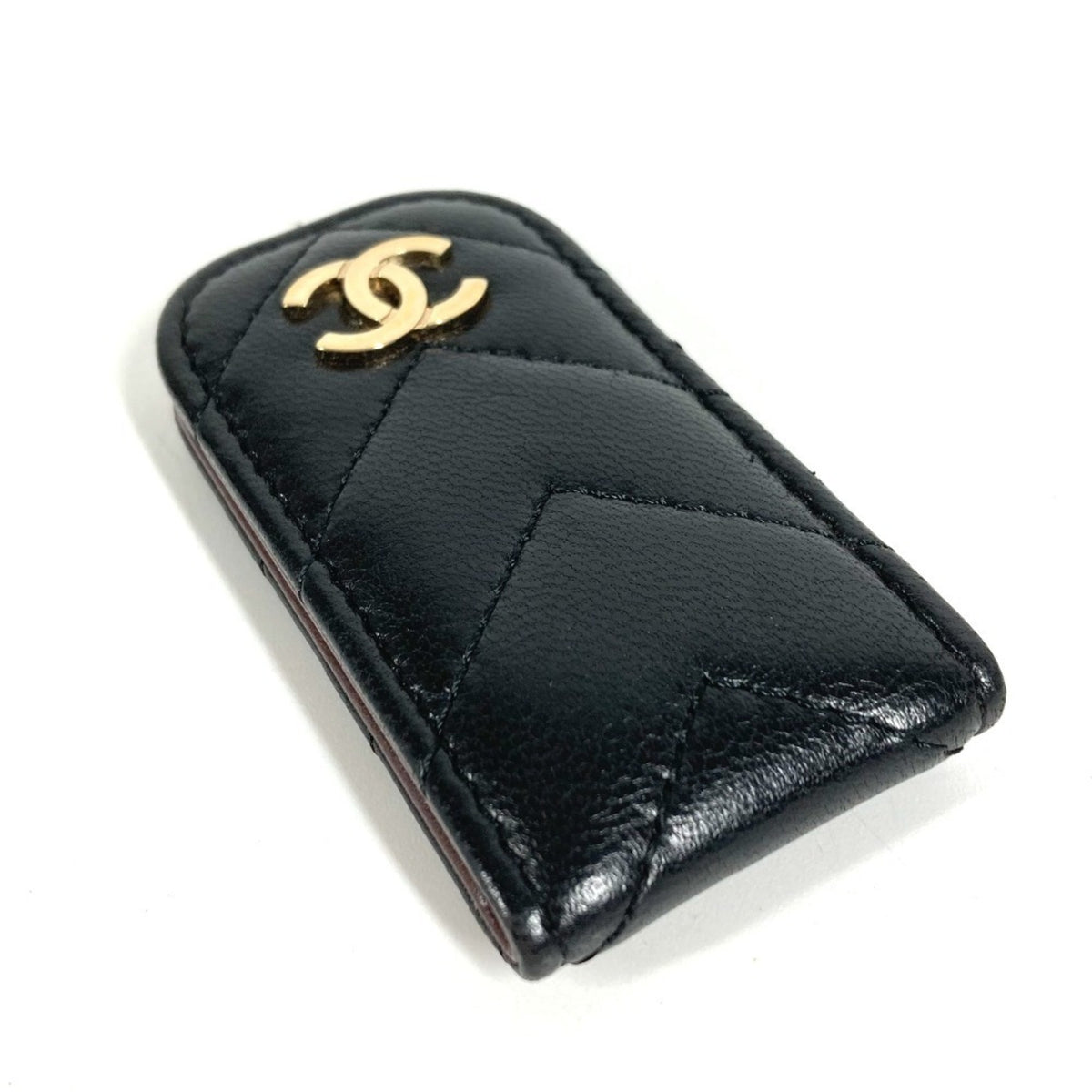 Chanel Black Leather Money Clip (Pre-Owned)