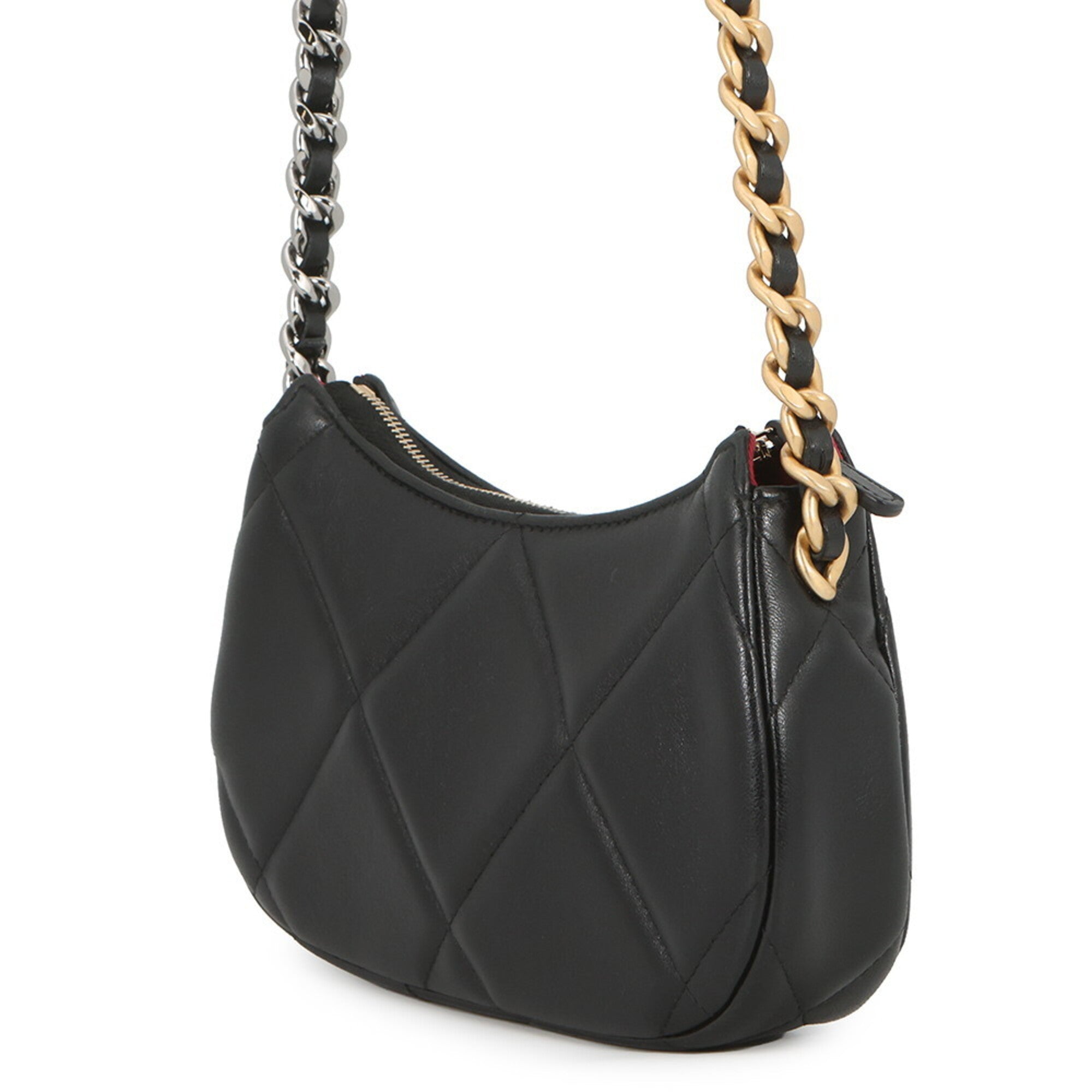 Chanel Matelasse Black Leather Handbag Shoulder Bag (Pre-Owned)