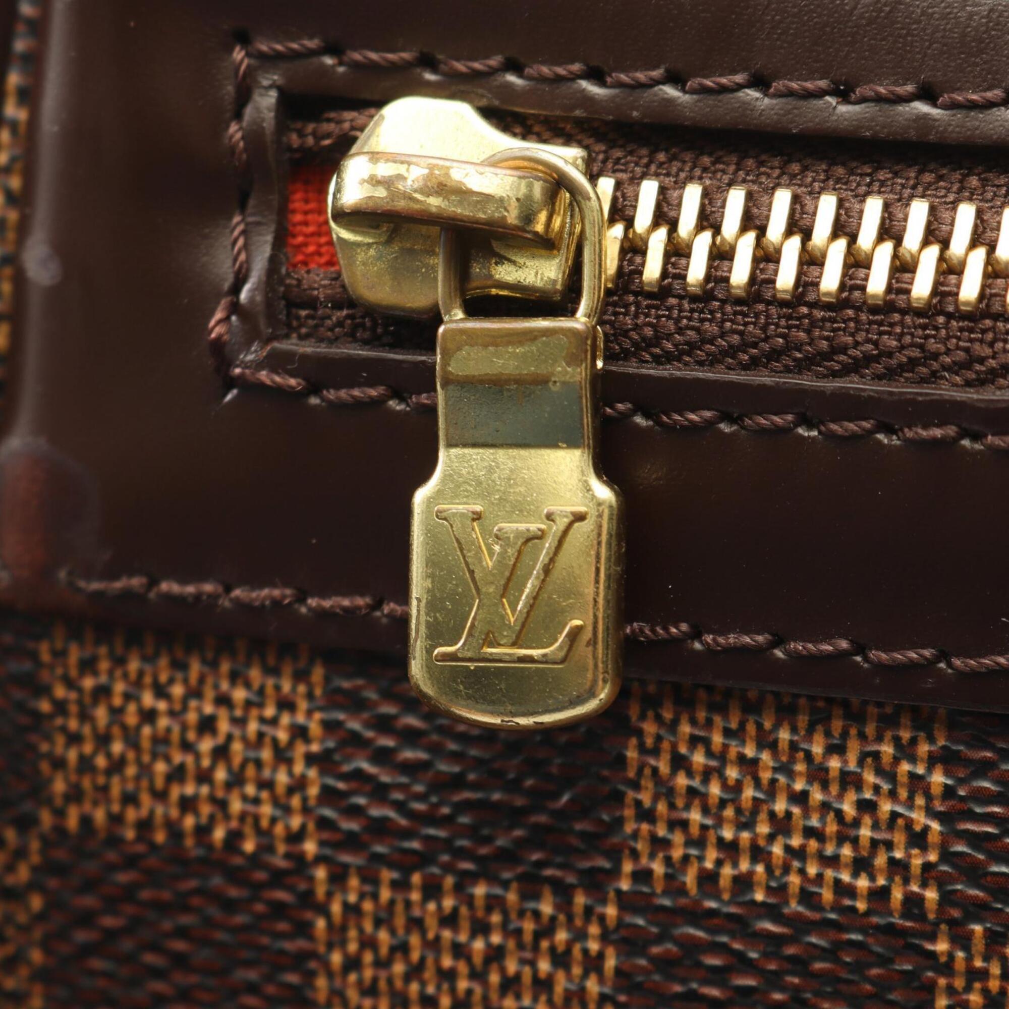 Louis Vuitton Brown Coated Canvas Leather Handbag Shoulder Bag (Pre-Owned)