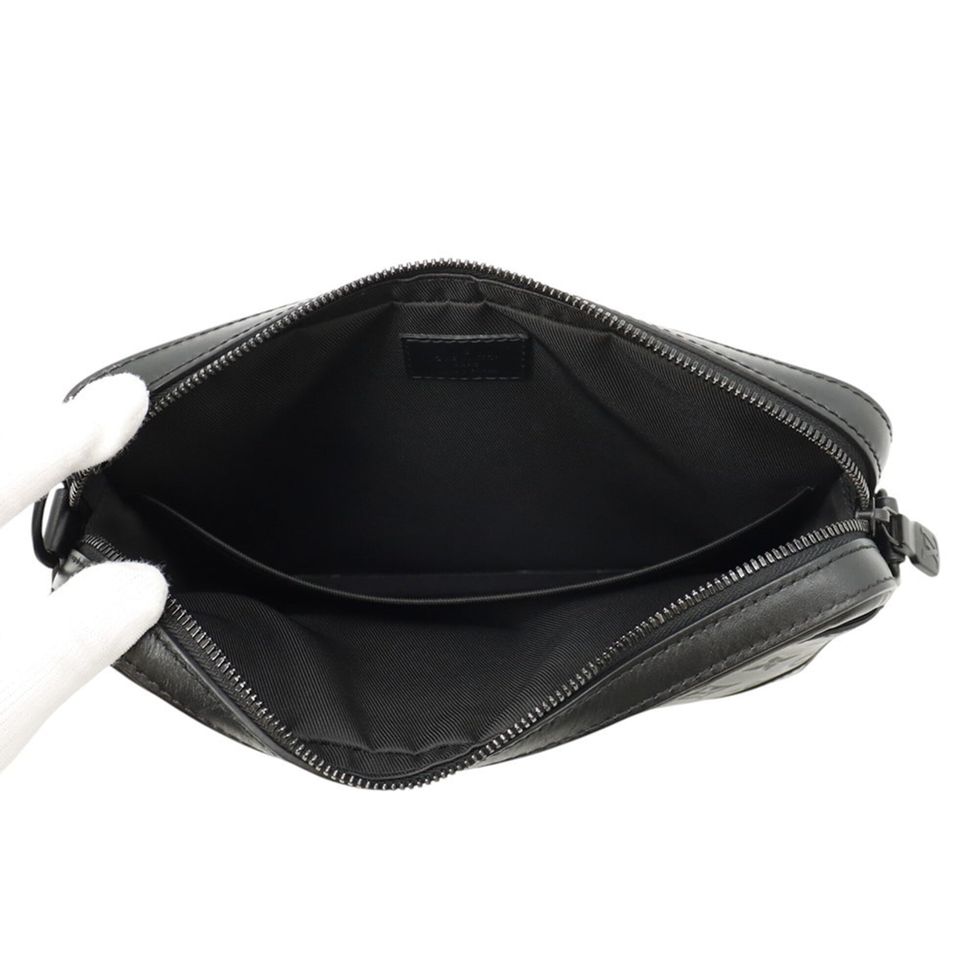 Louis Vuitton Monogram Shadow Black Noir Monogram Shadow Handbag Shoulder Bag (Pre-Owned)