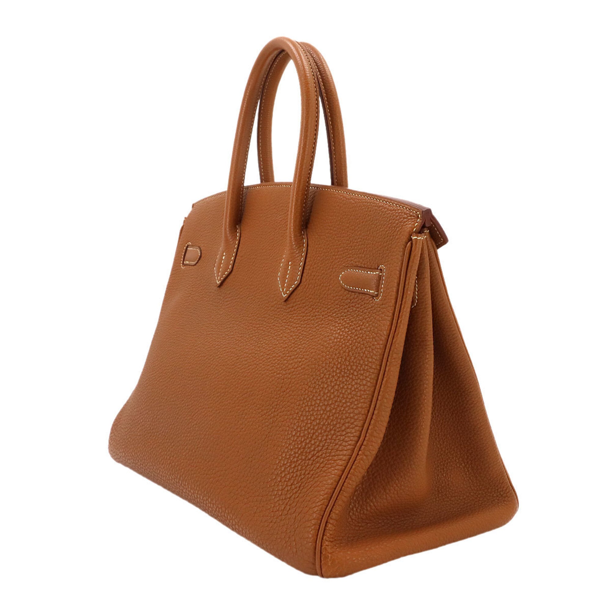 Hermes Gold Togo Leather Handbag (Pre-Owned)