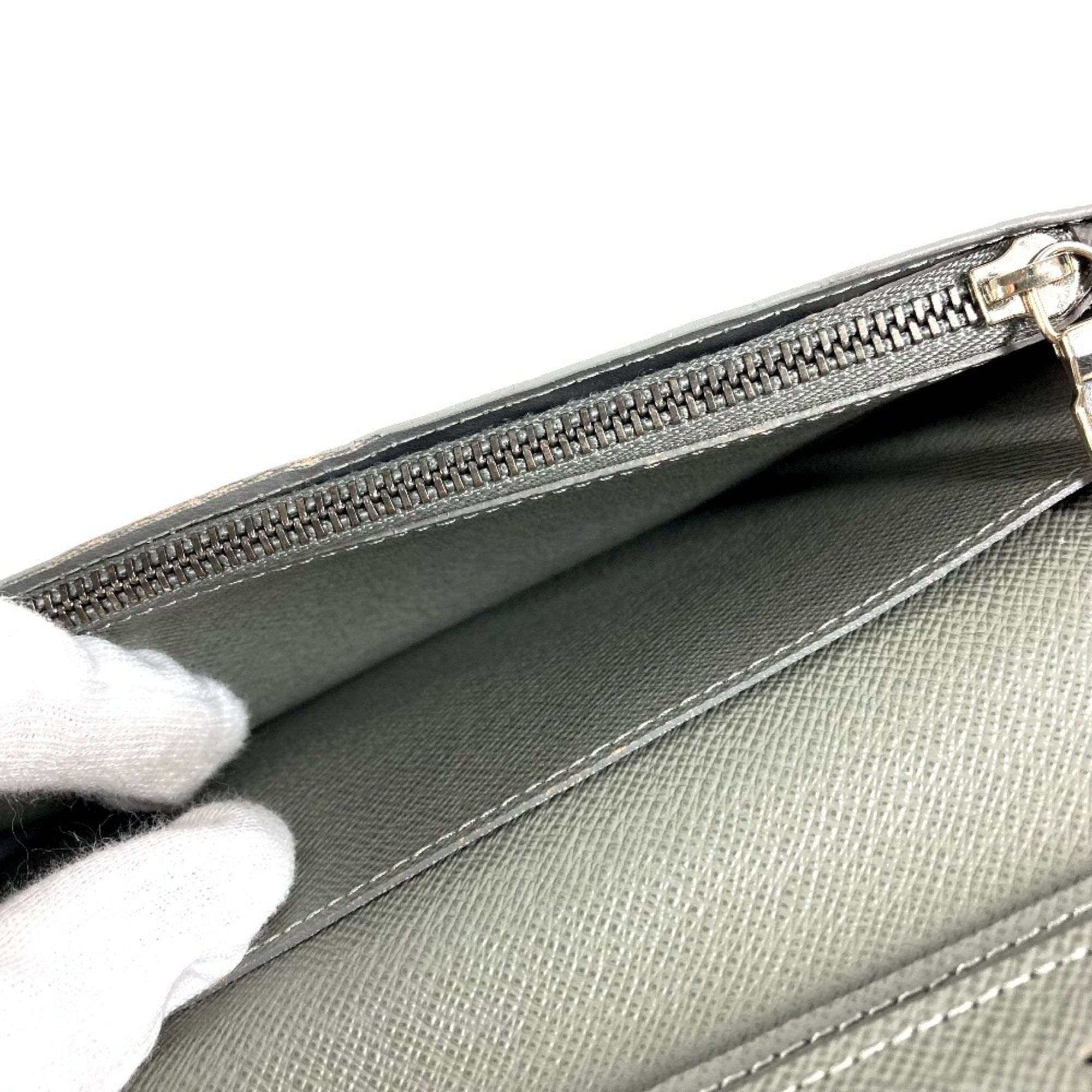 Louis Vuitton Monogram Gray Canvas Leather Long Wallet (Bi-Fold) (Pre-Owned)