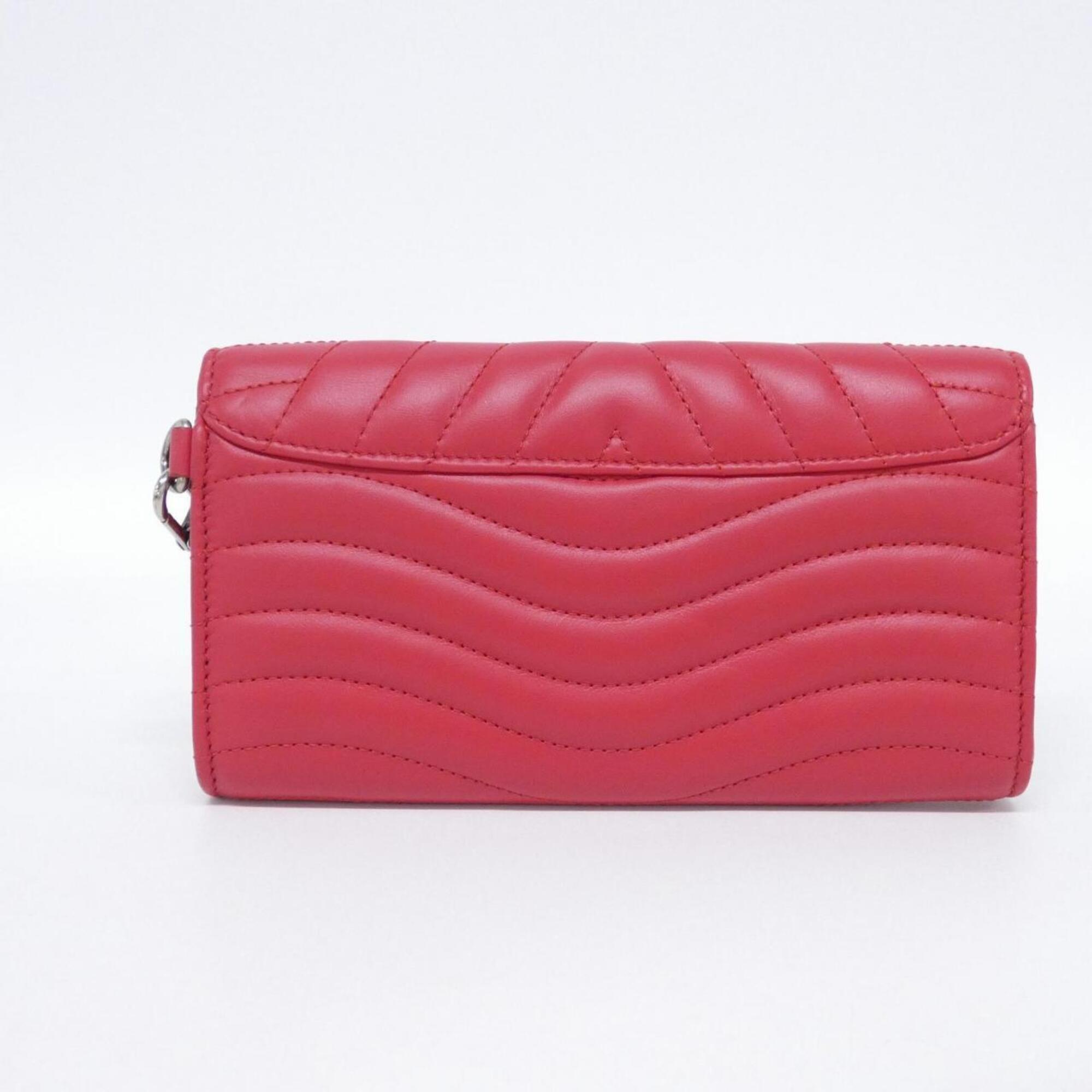 Louis Vuitton Rouge Leather Long Wallet (Bi-Fold) (Pre-Owned)