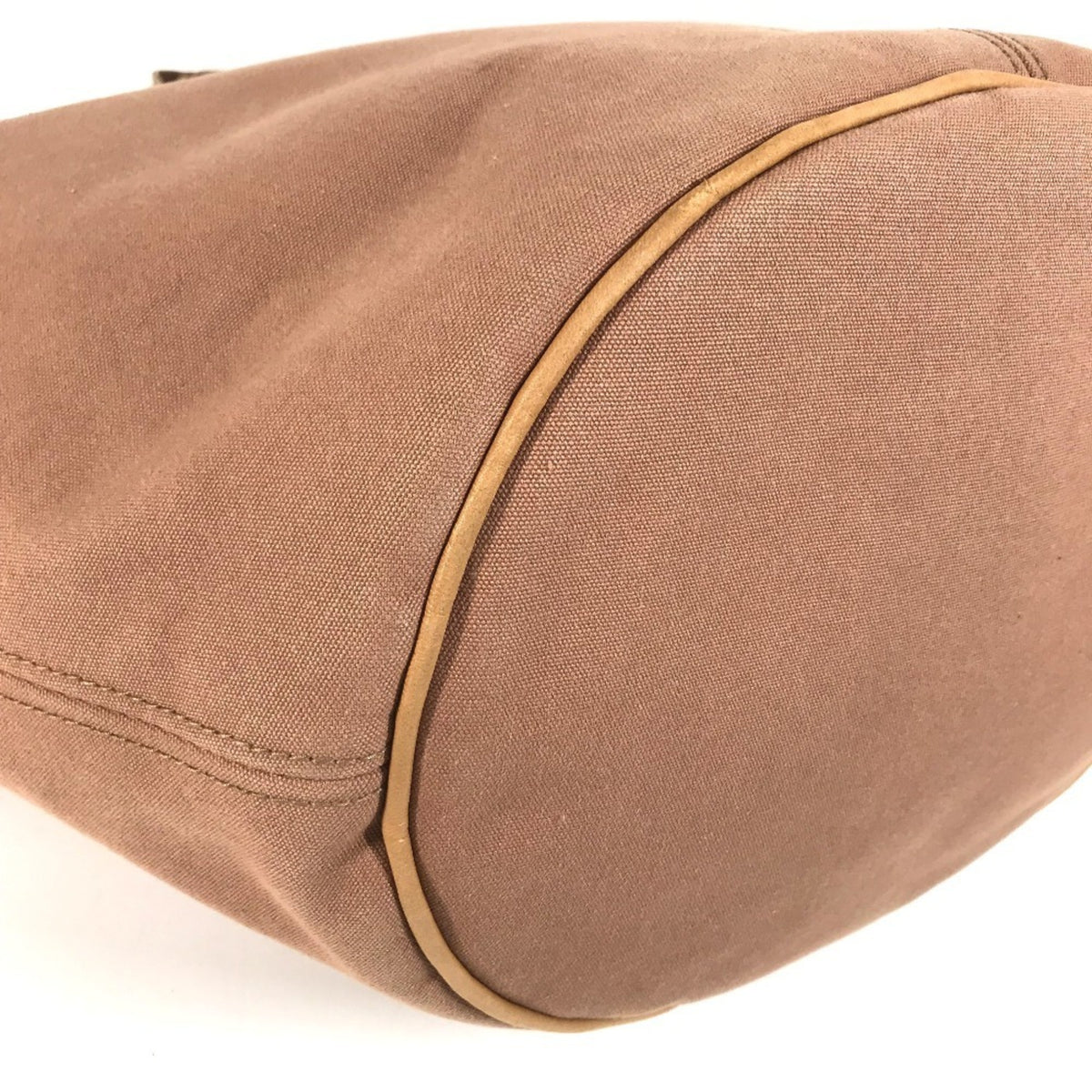 Hermes Brown Cotton Beach Bag Shoulder Bag Tote Bag (Pre-Owned)
