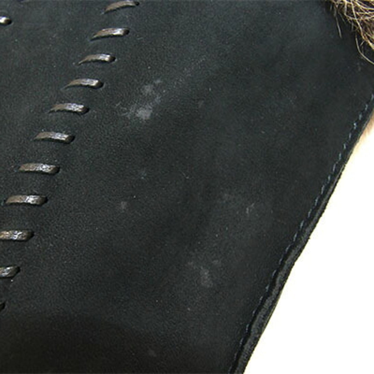 Hermes Black Fur Leather Crossbody Bag Pochette Shoulder Bag (Pre-Owned)