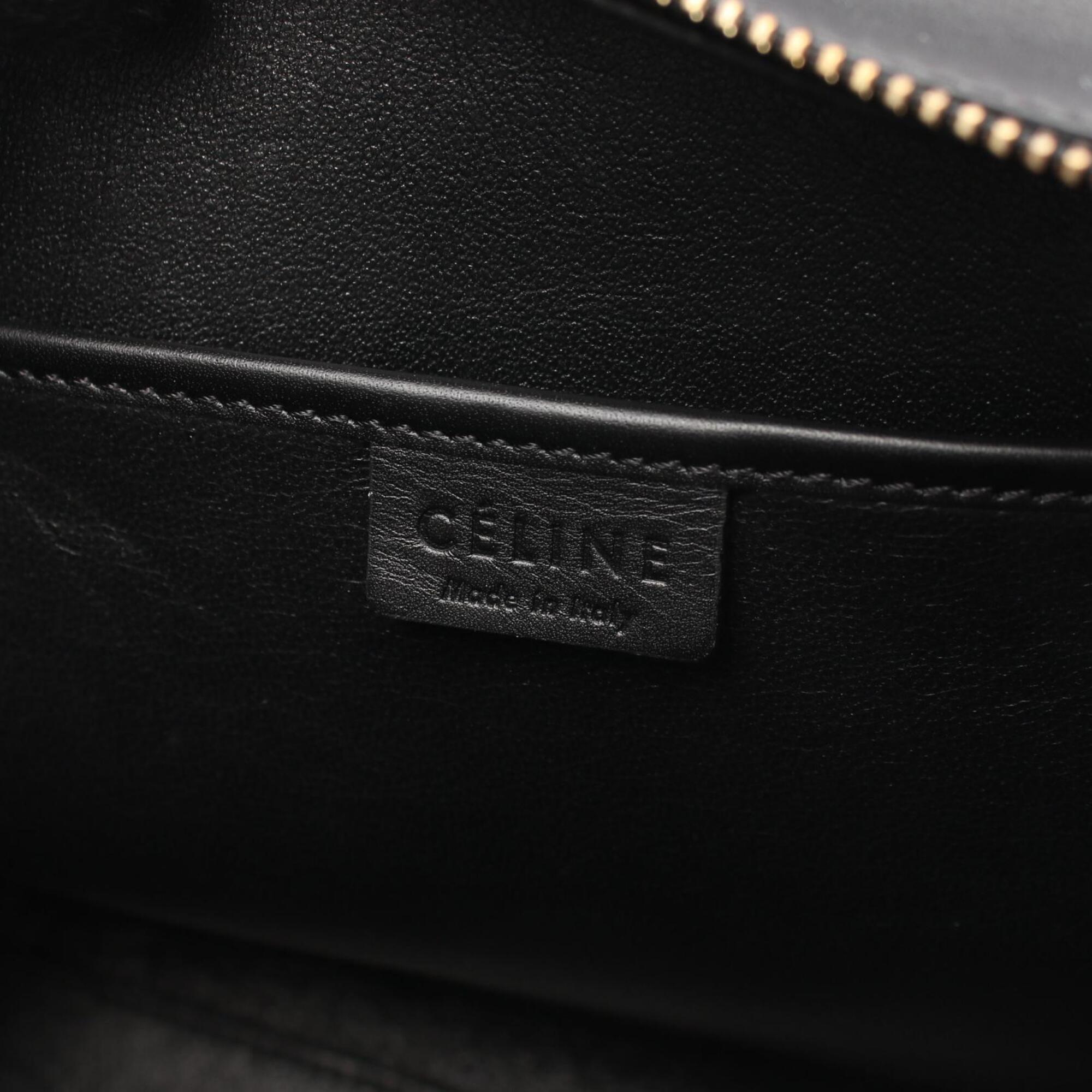 Celine Black Gray Green Leather Handbag (Pre-Owned)