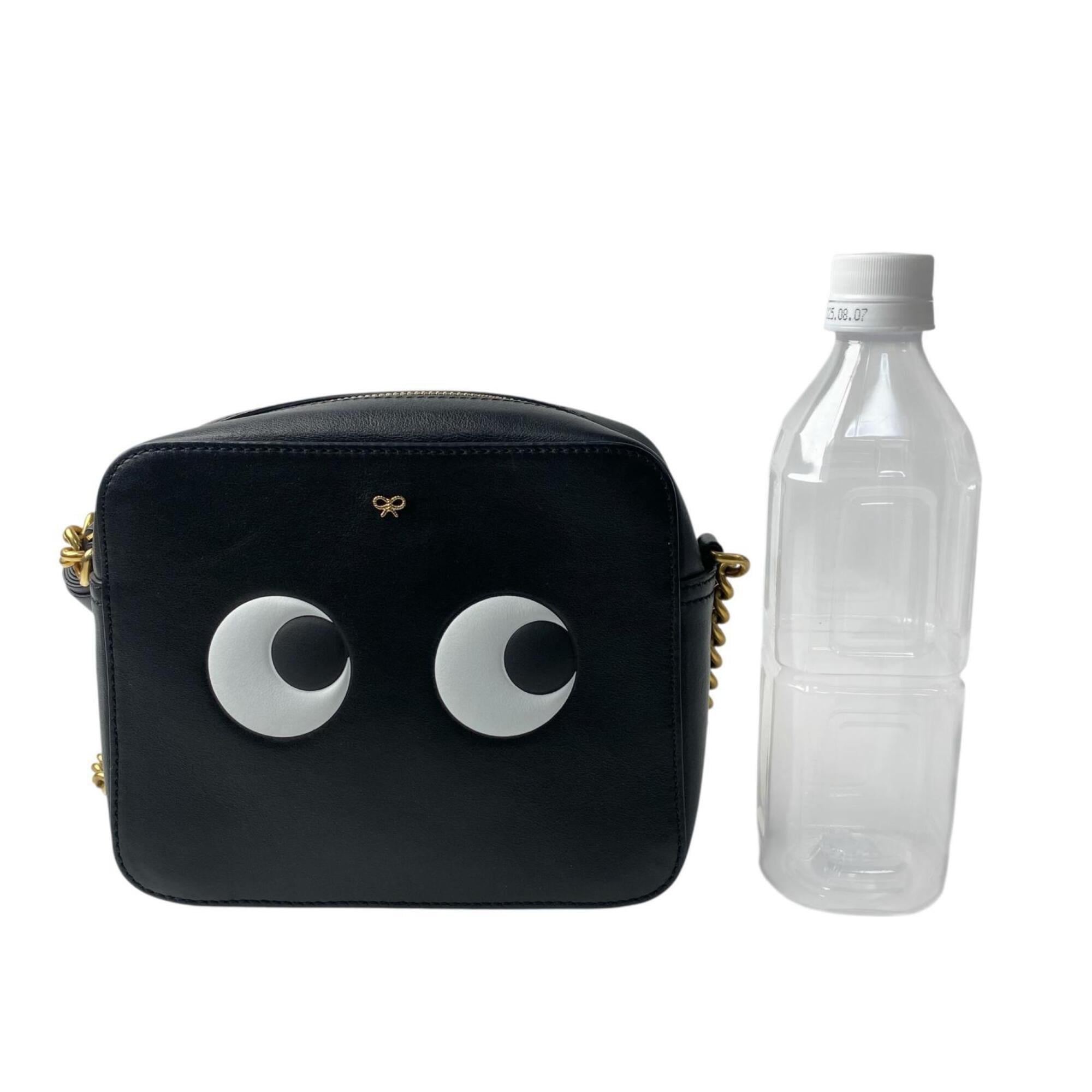 Anya Hindmarch Black Leather Shoulder Bag (Pre-Owned)