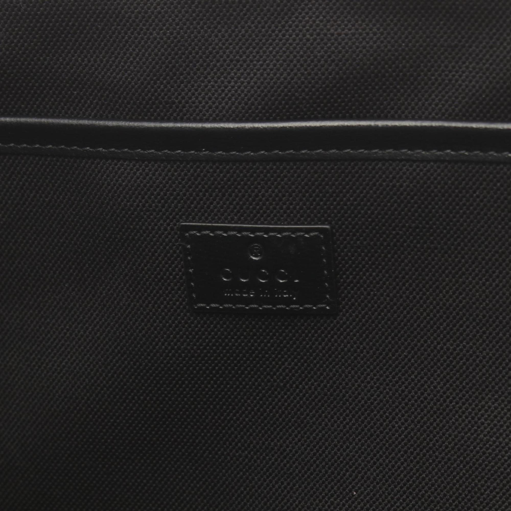 Gucci Black Pvc Leather Clutch Bag Document Case