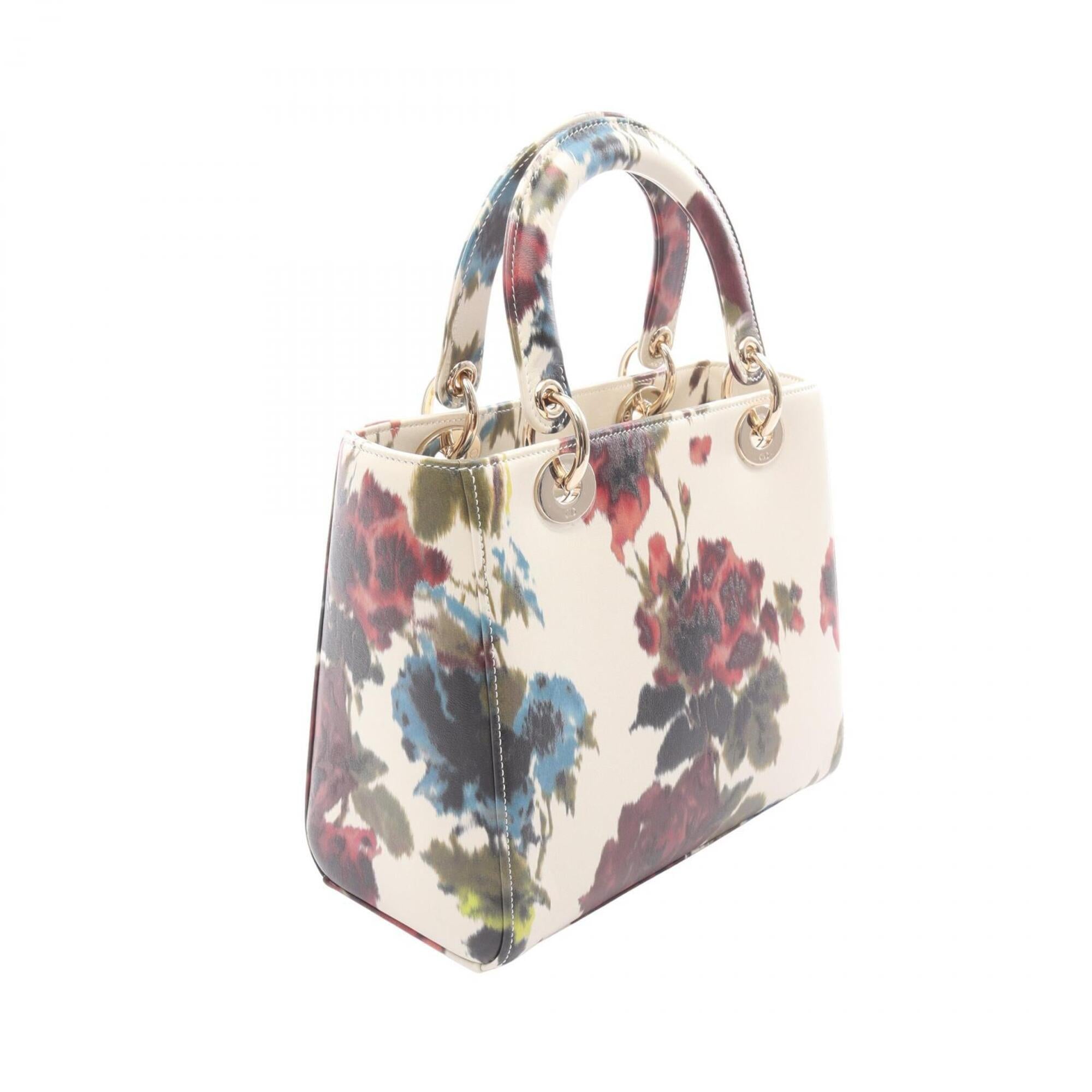 Christian Dior Multi-Color White Leather Handbag (Pre-Owned)