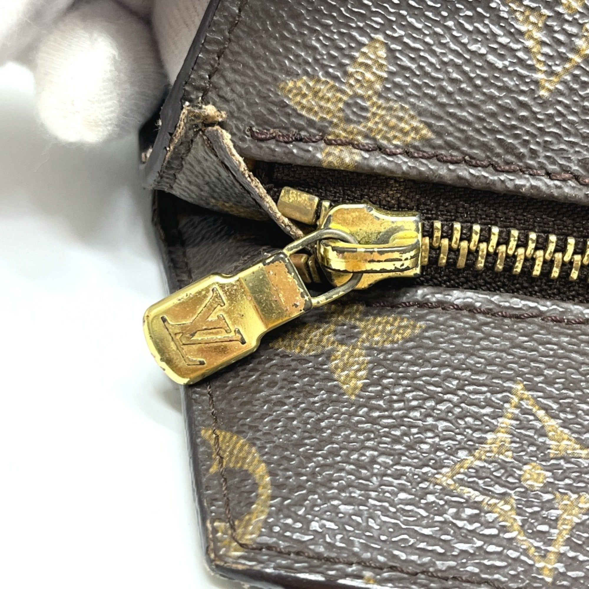Louis Vuitton Brown Monogram Canvas Shoulder Bag Tote Bag (Pre-Owned)