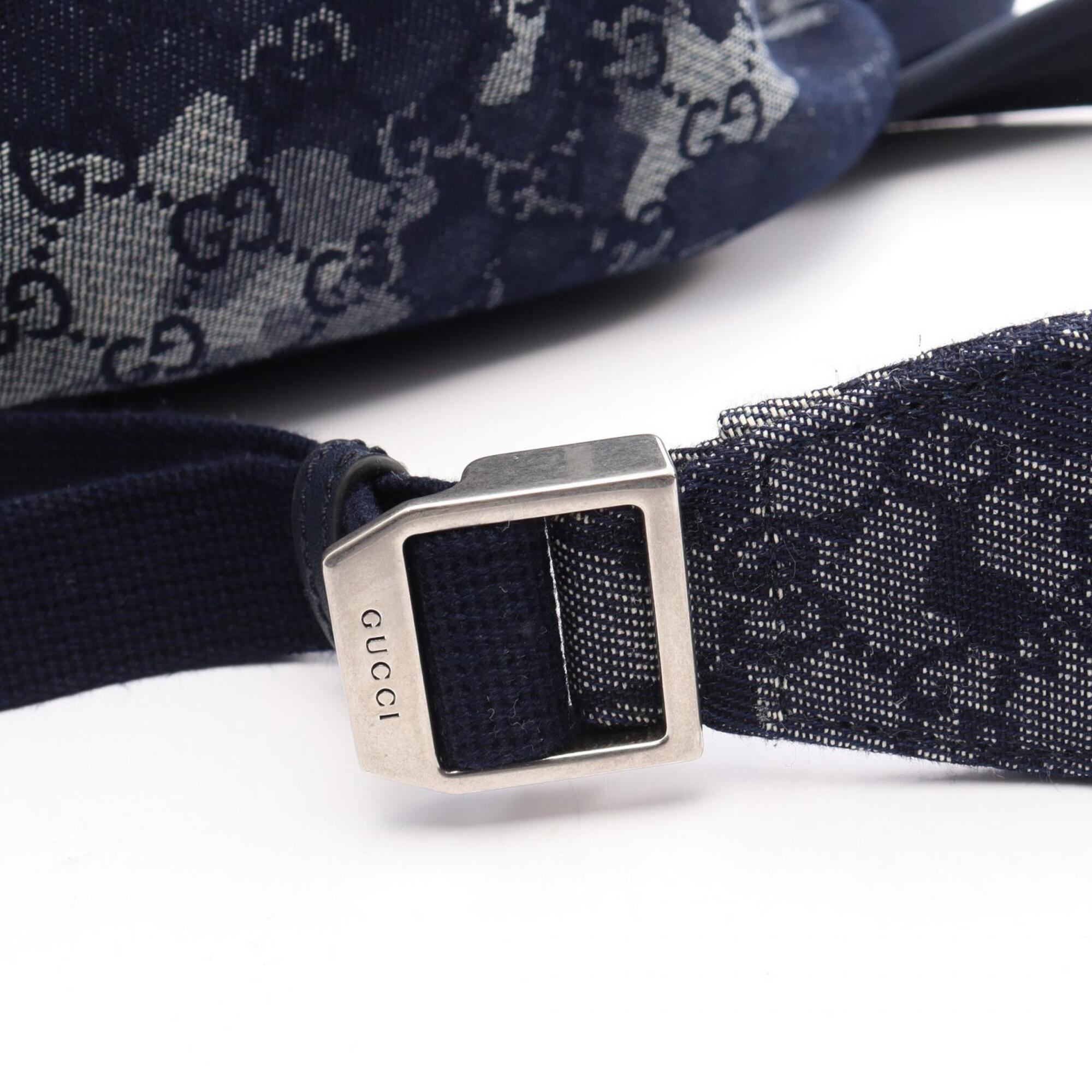 Gucci Navy Denim Backpack Handbag (Pre-Owned)